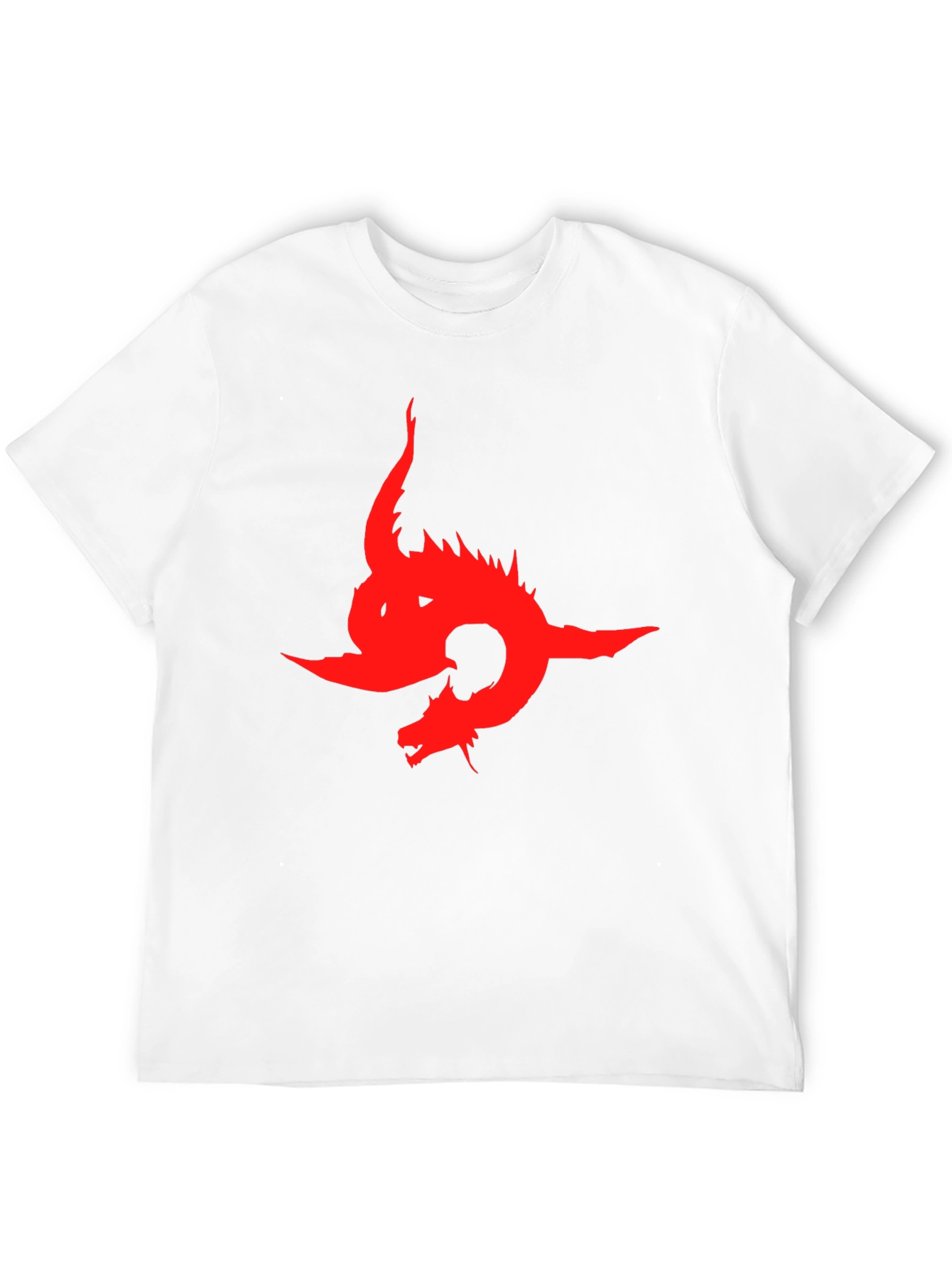 Dragon Graphic Print T-Shirt - Bold Red Design