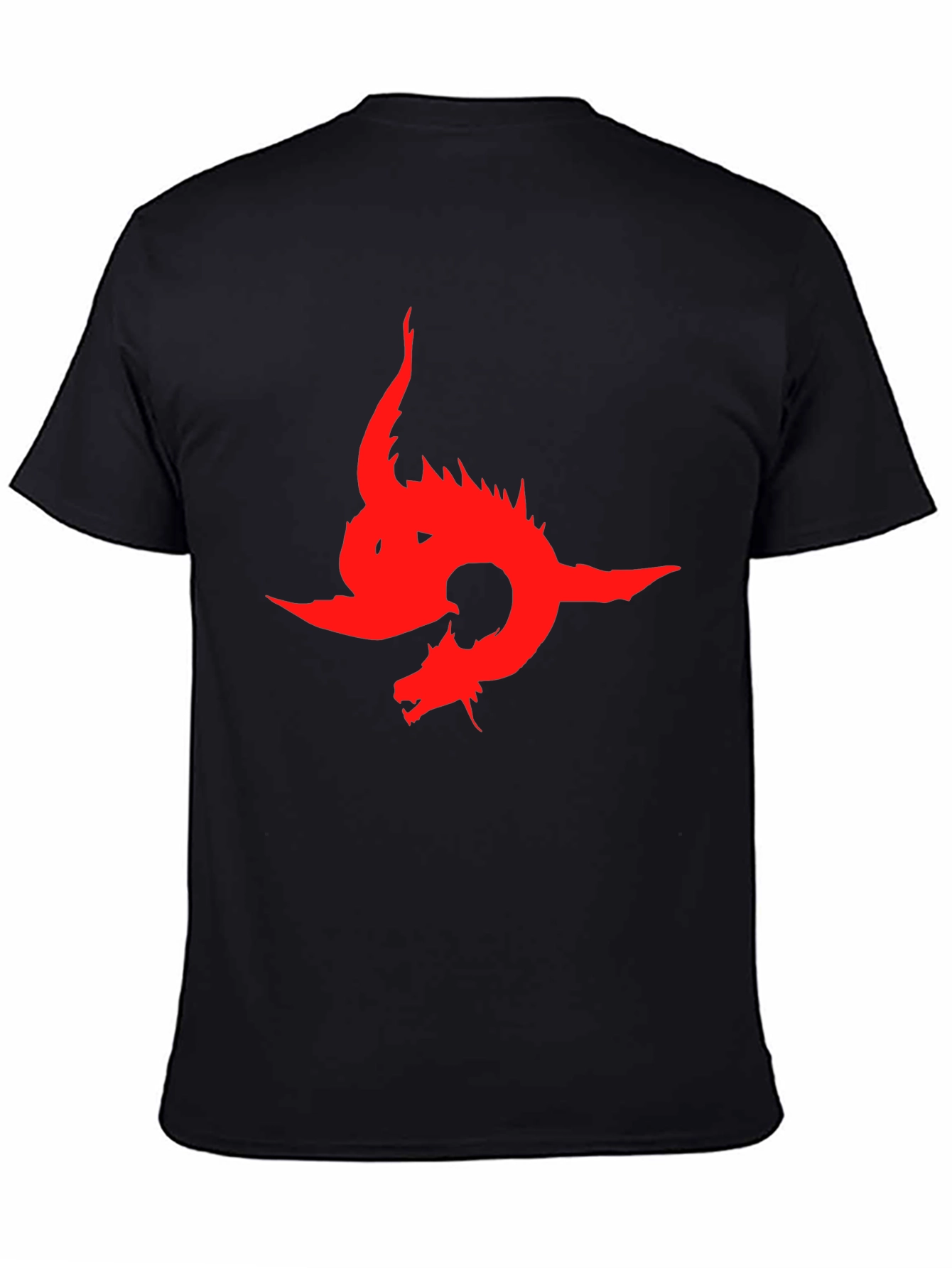 Dragon Graphic Print T-Shirt - Bold Red Design