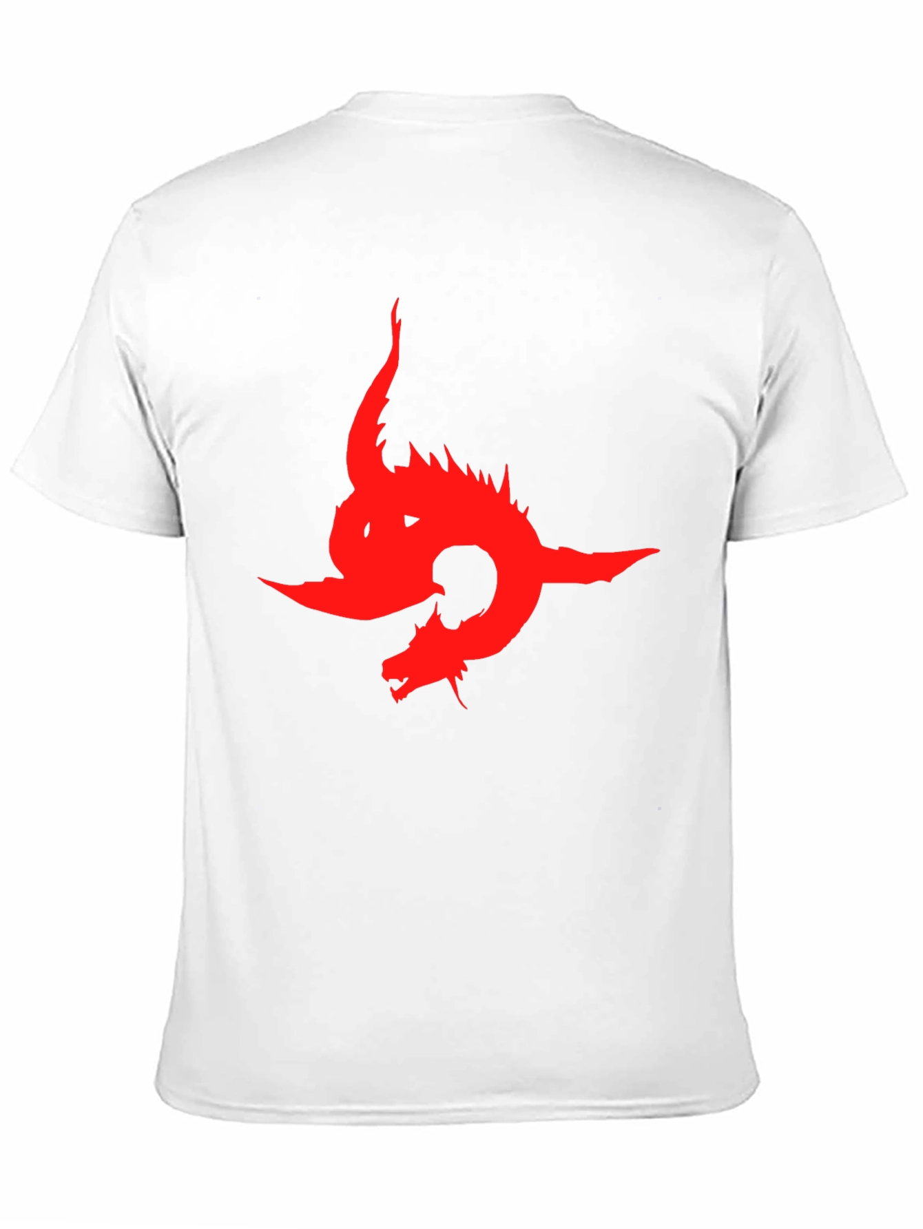 Dragon Graphic Print T-Shirt - Bold Red Design