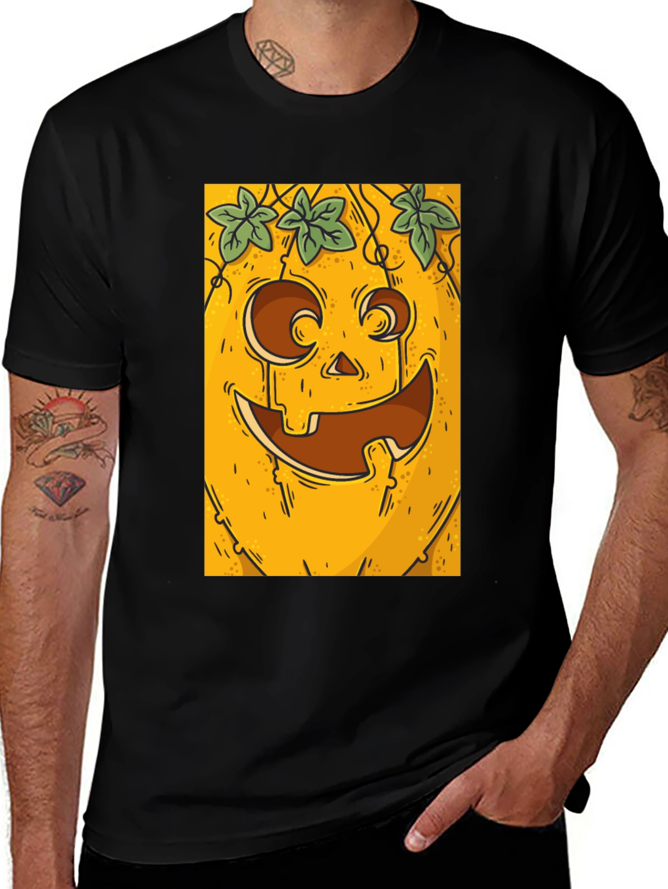 Spooky Pumpkin Graphic Tee - Halloween Shirt