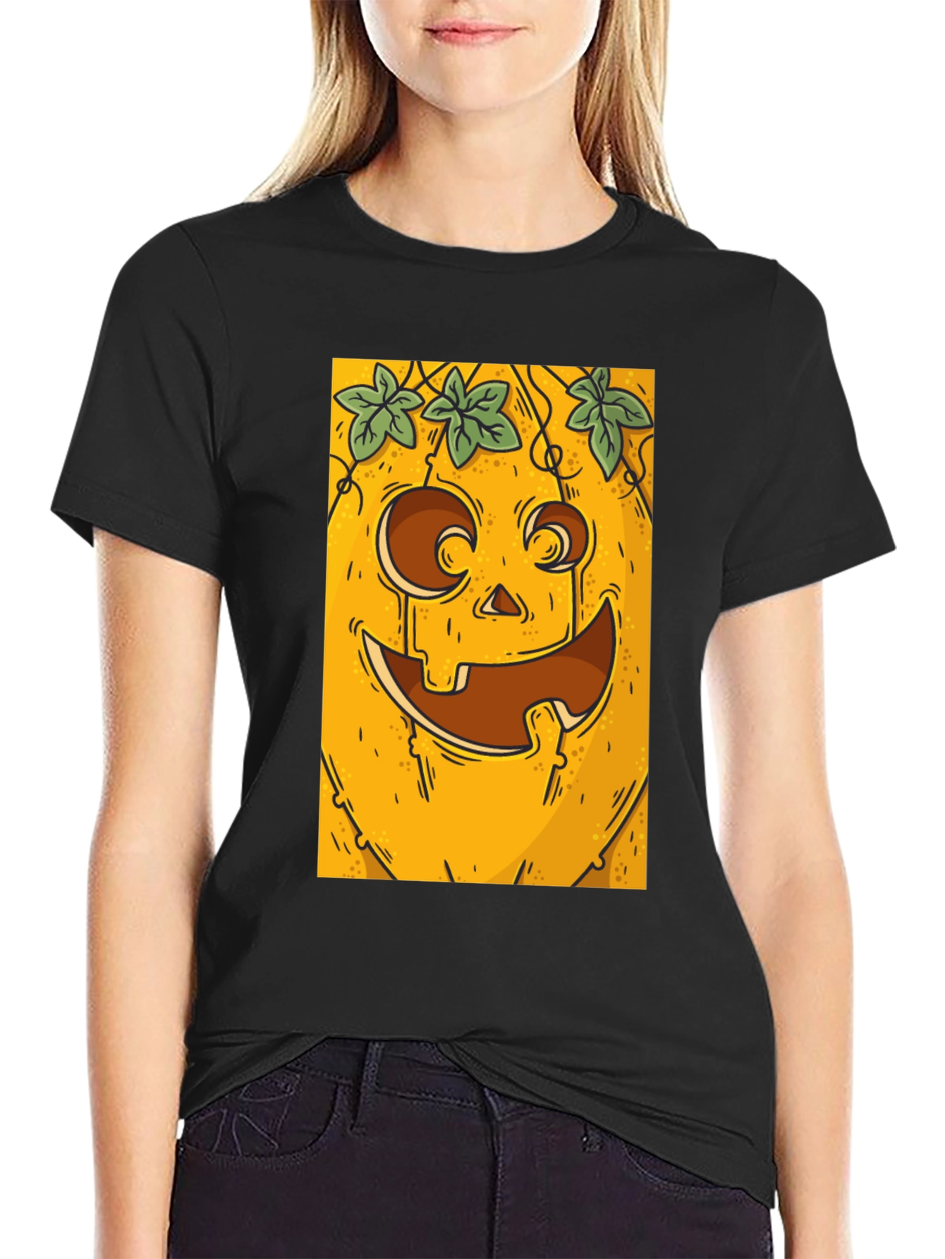 Spooky Pumpkin Graphic Tee - Halloween Shirt