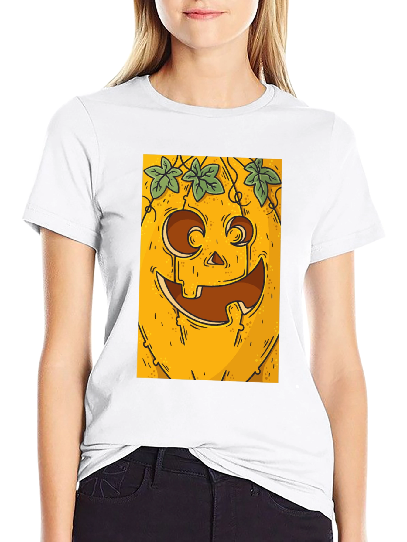 Spooky Pumpkin Graphic Tee - Halloween Shirt