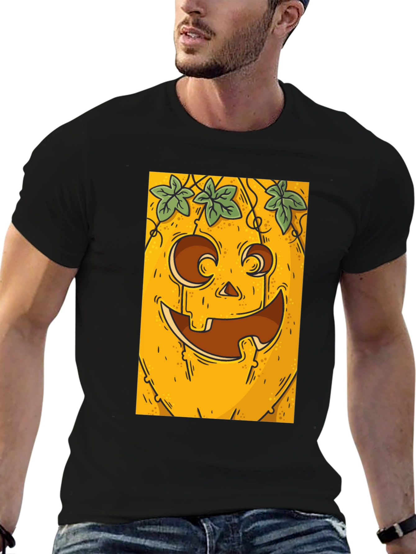 Spooky Pumpkin Graphic Tee - Halloween Shirt
