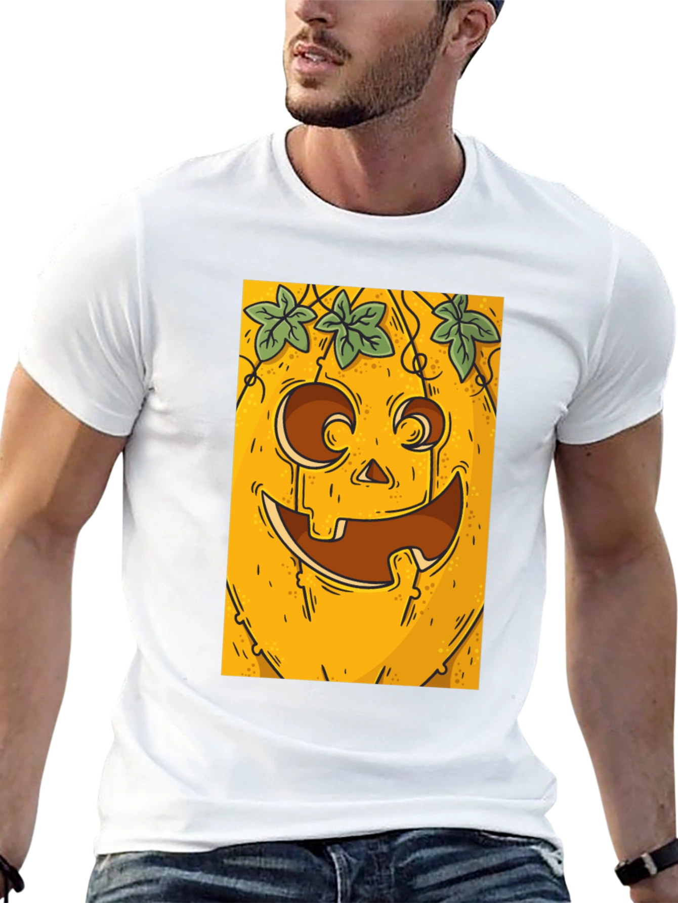 Spooky Pumpkin Graphic Tee - Halloween Shirt