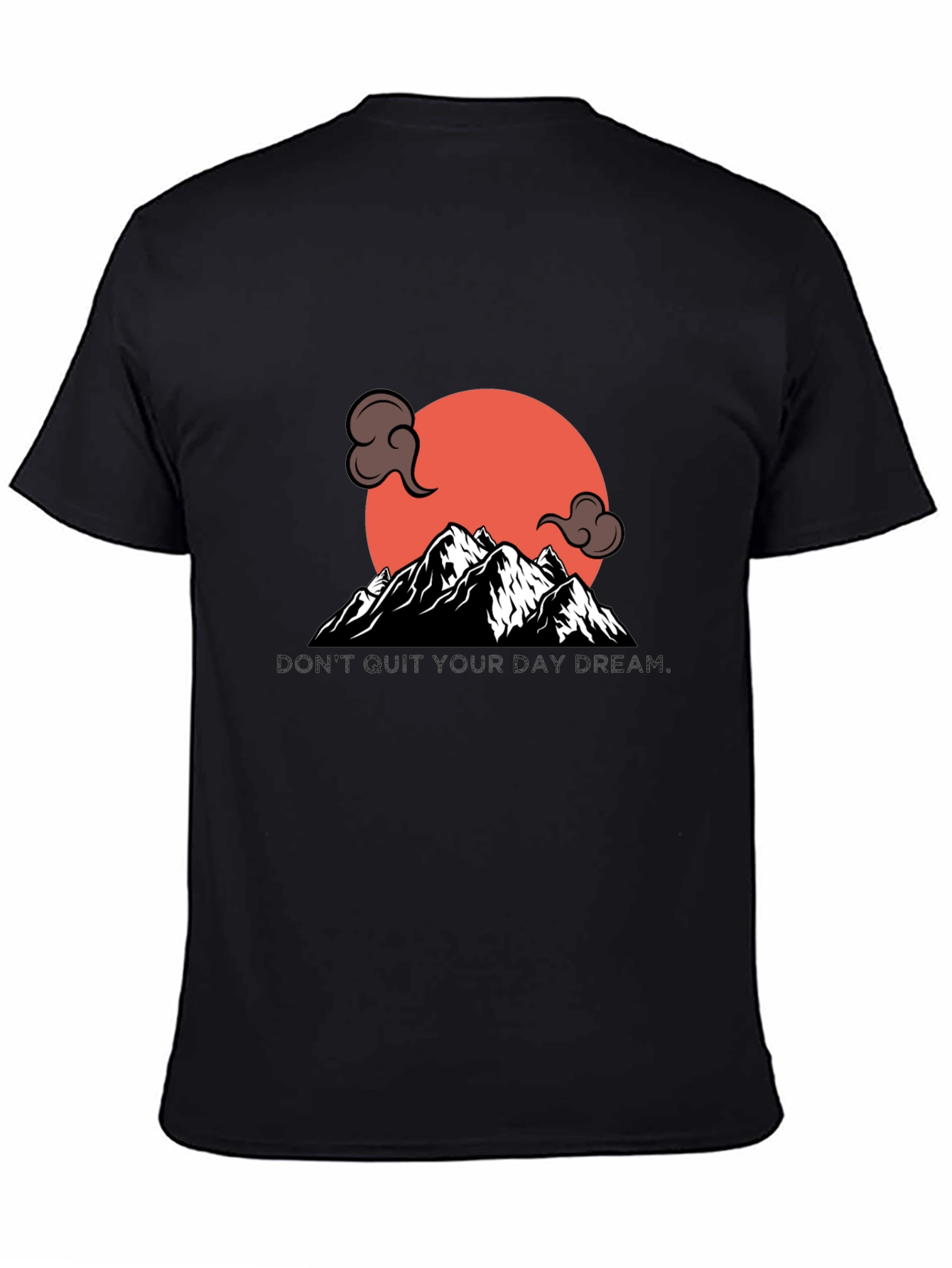 Mountain Sunset Graphic Tee - Stylish Black T-Shirt
