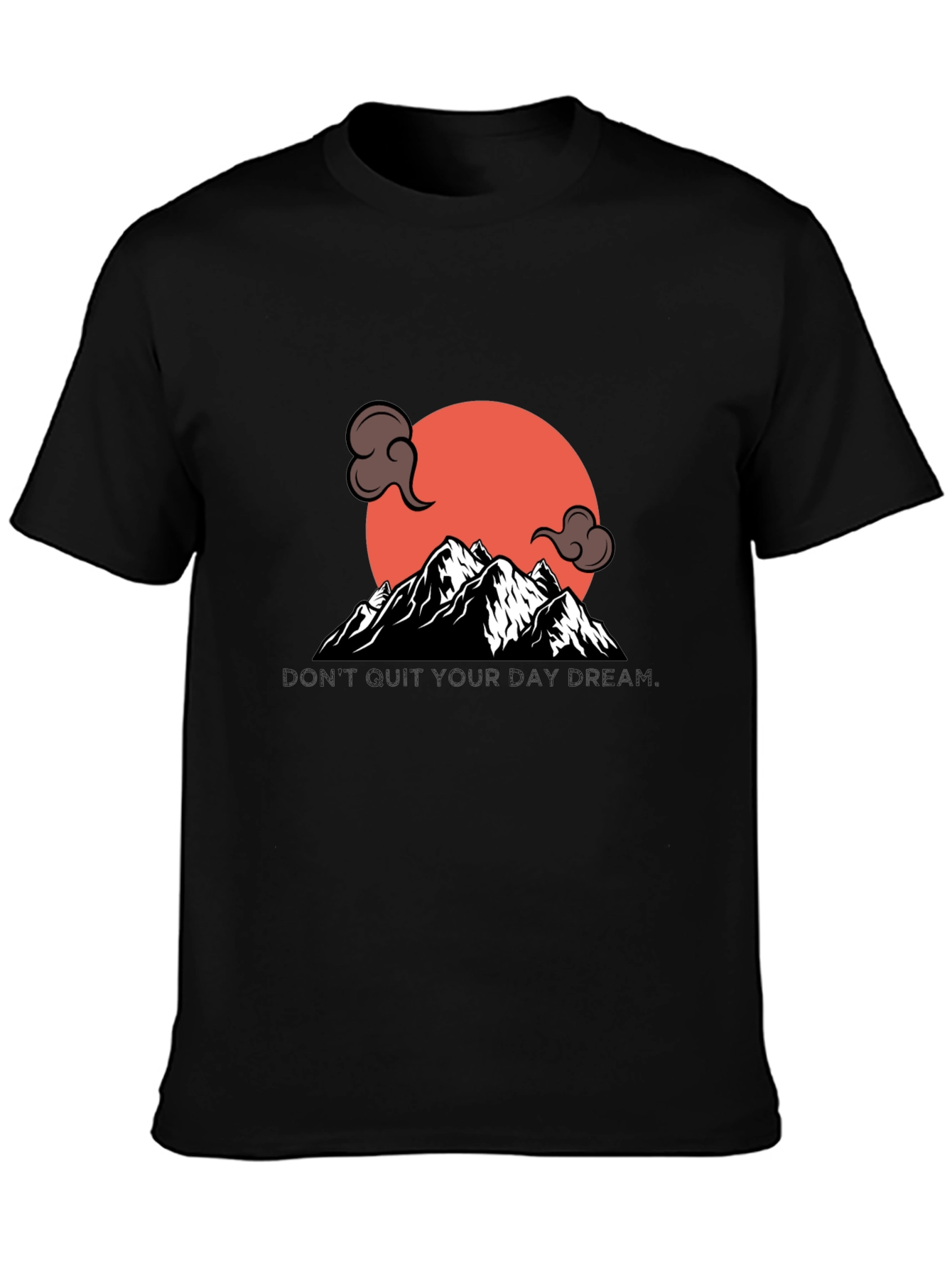 Mountain Sunset Graphic Tee - Stylish Black T-Shirt