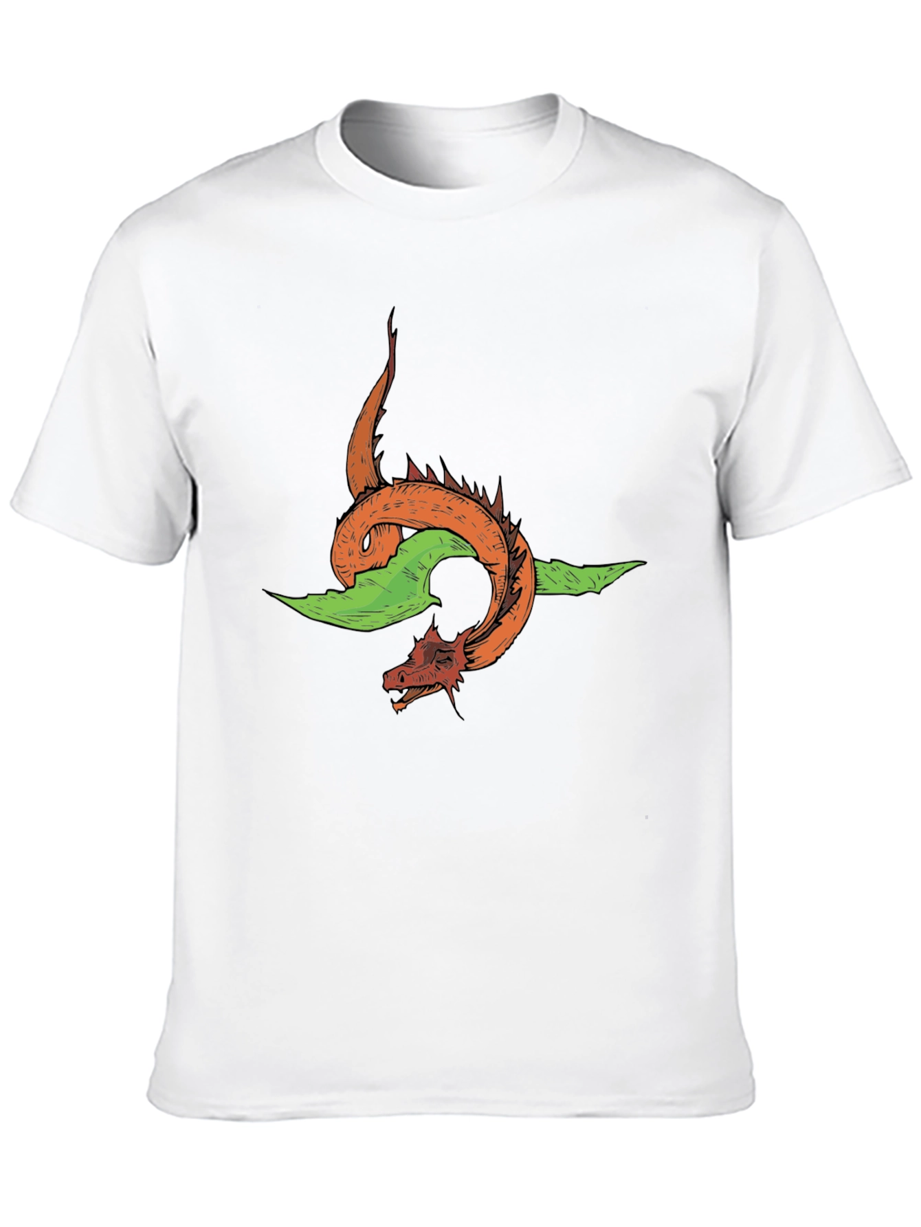 Dragon Graphic Tee - Black Cotton T-Shirt