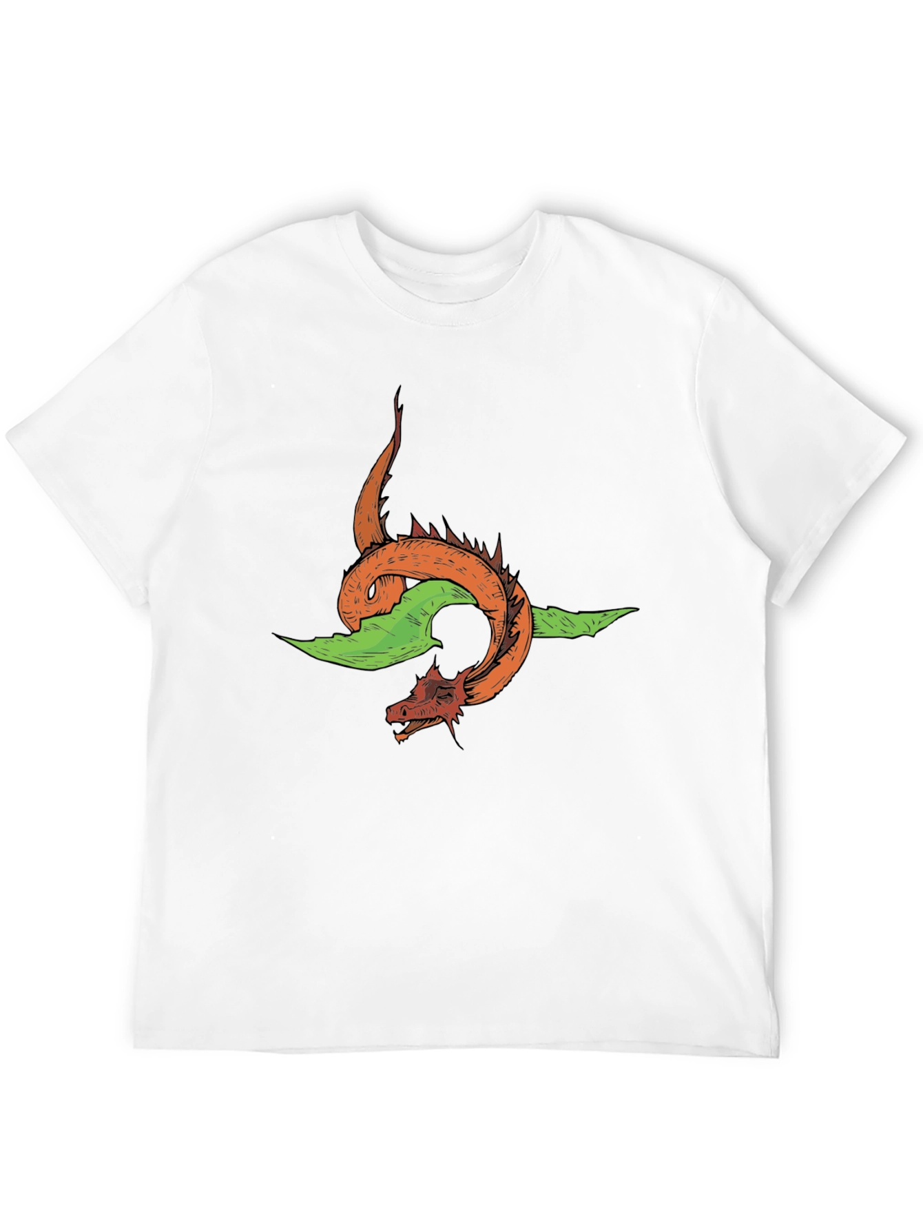 Dragon Graphic Tee - Black Cotton T-Shirt