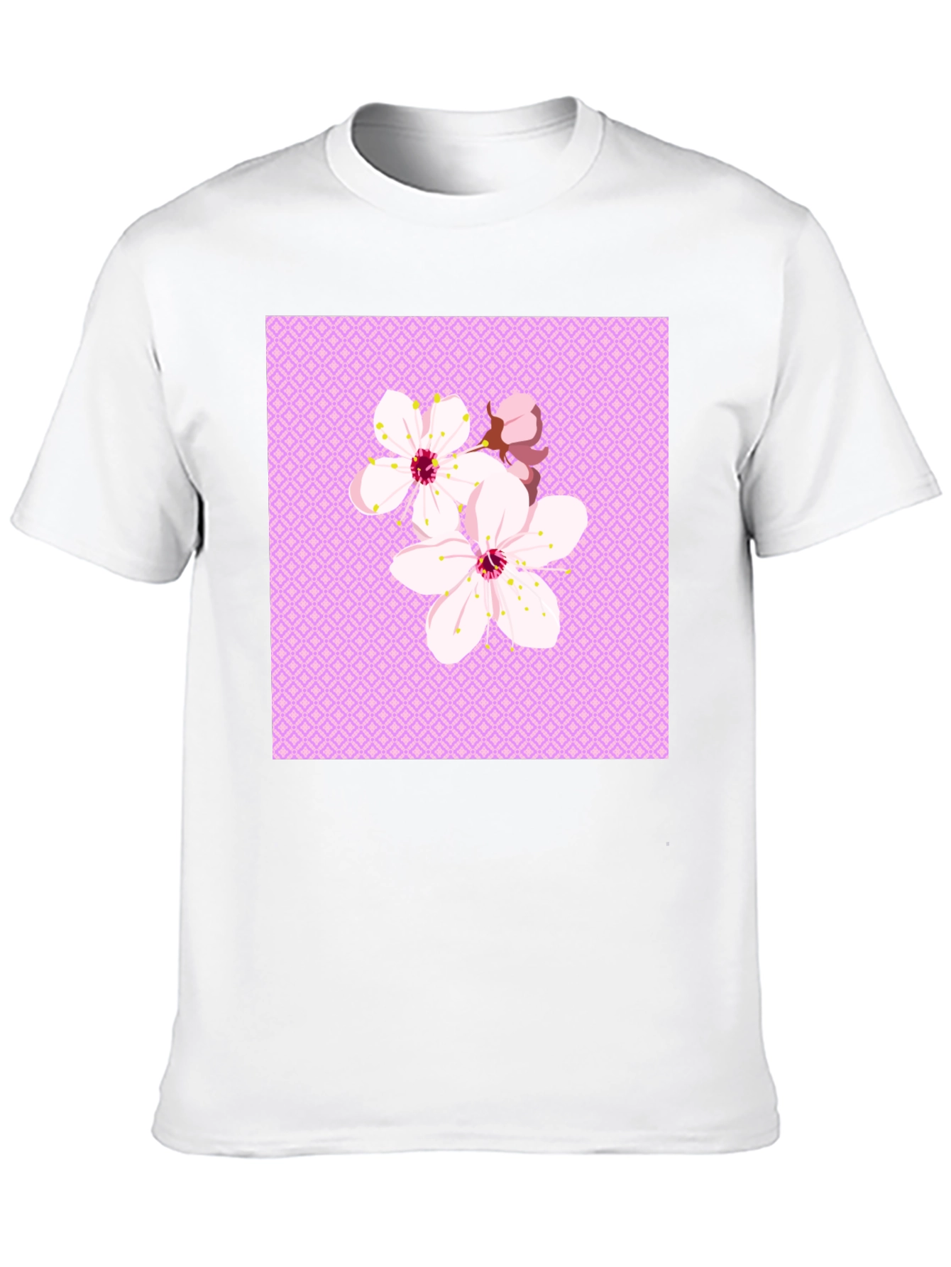 Floral Cherry Blossom Graphic Tee - Black