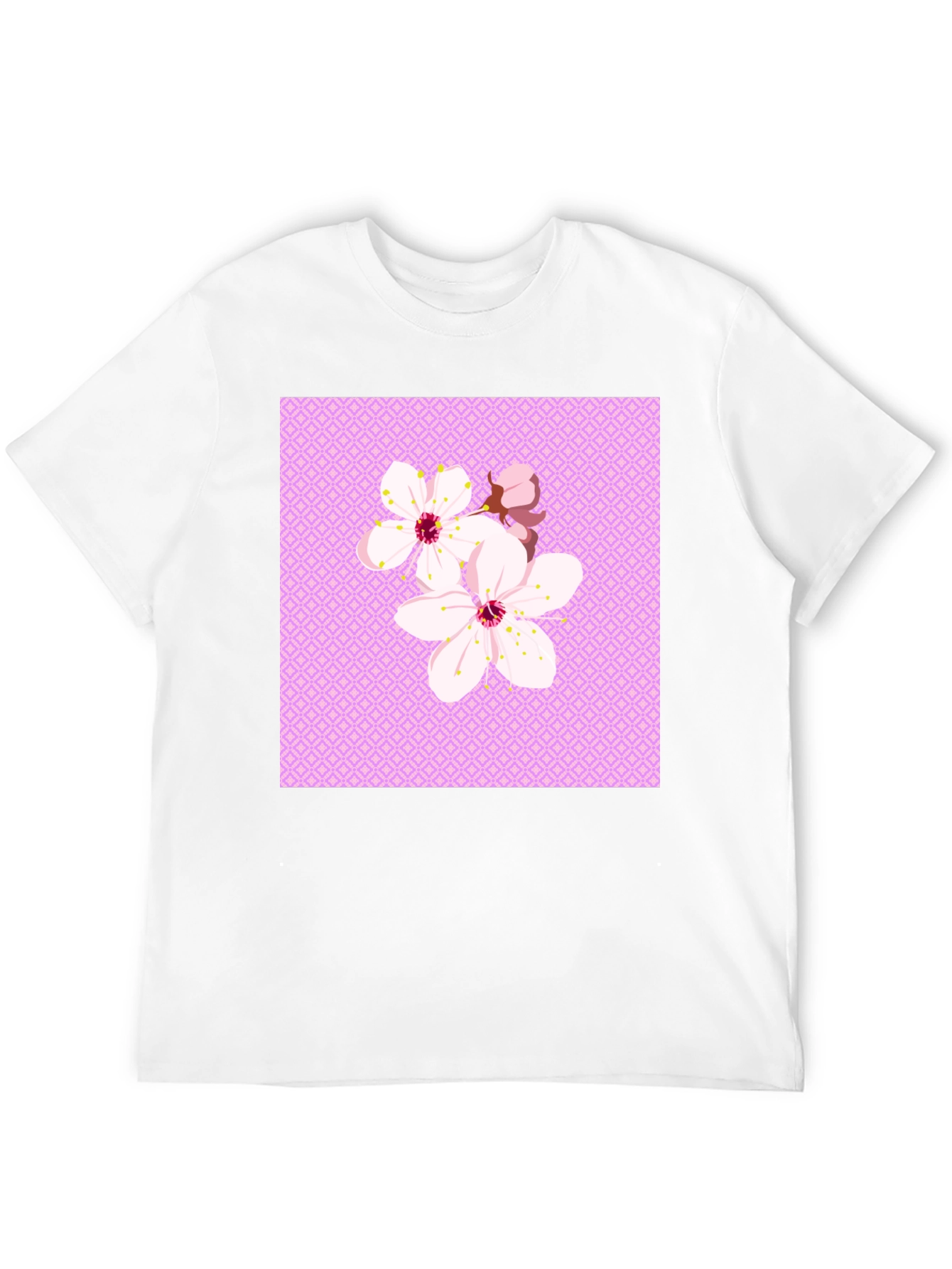 Floral Cherry Blossom Graphic Tee - Black