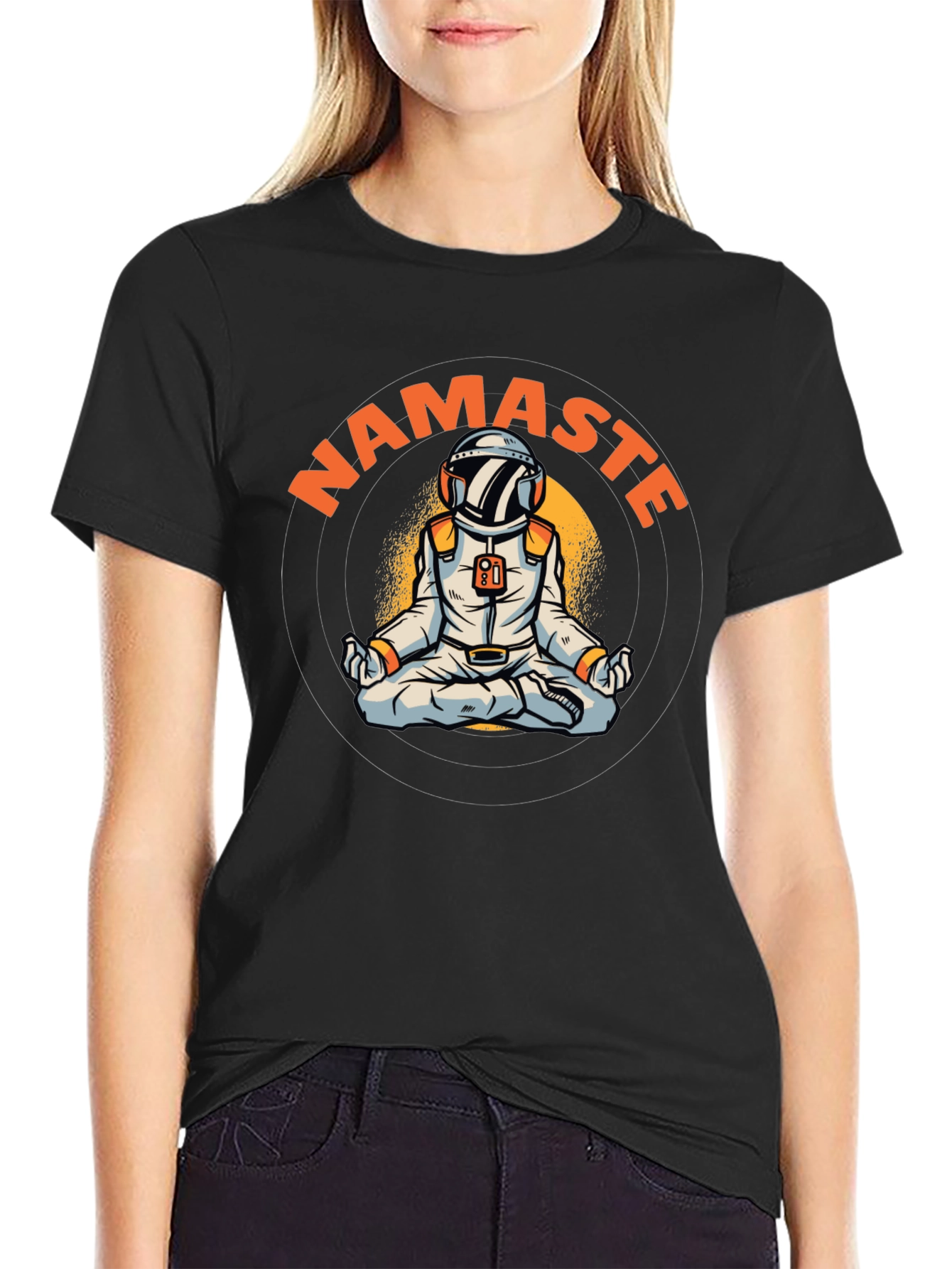 Namaste Astronaut Graphic T-Shirt