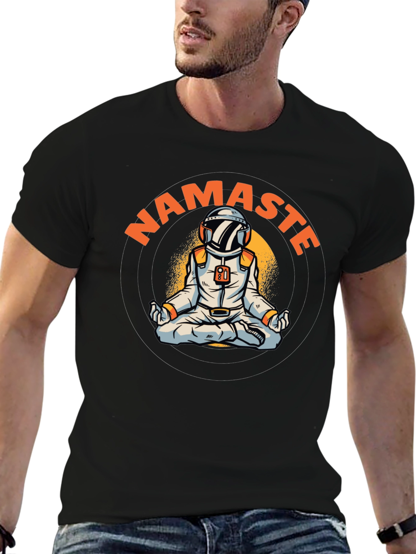 Namaste Astronaut Graphic T-Shirt