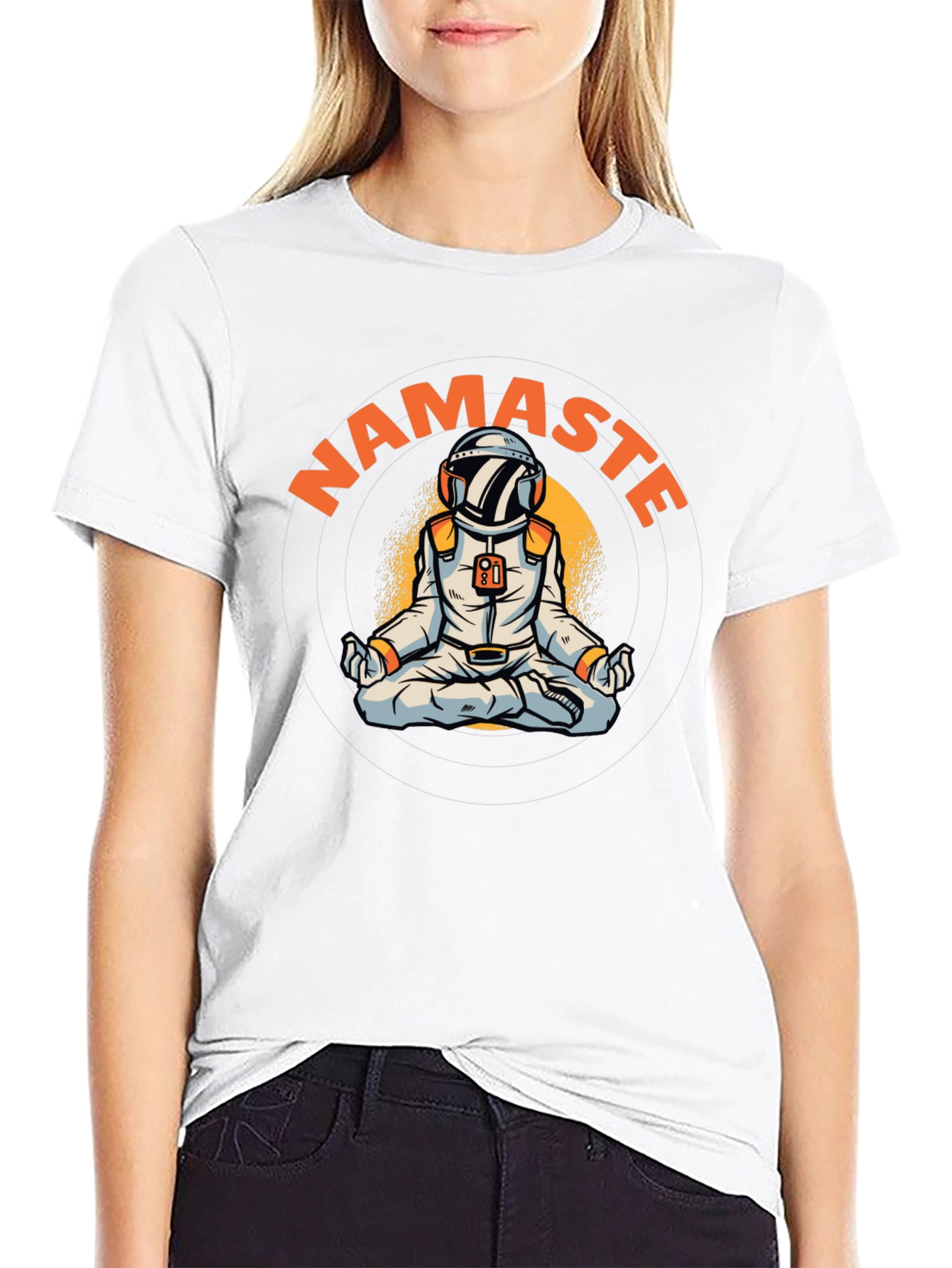 Namaste Astronaut Graphic T-Shirt