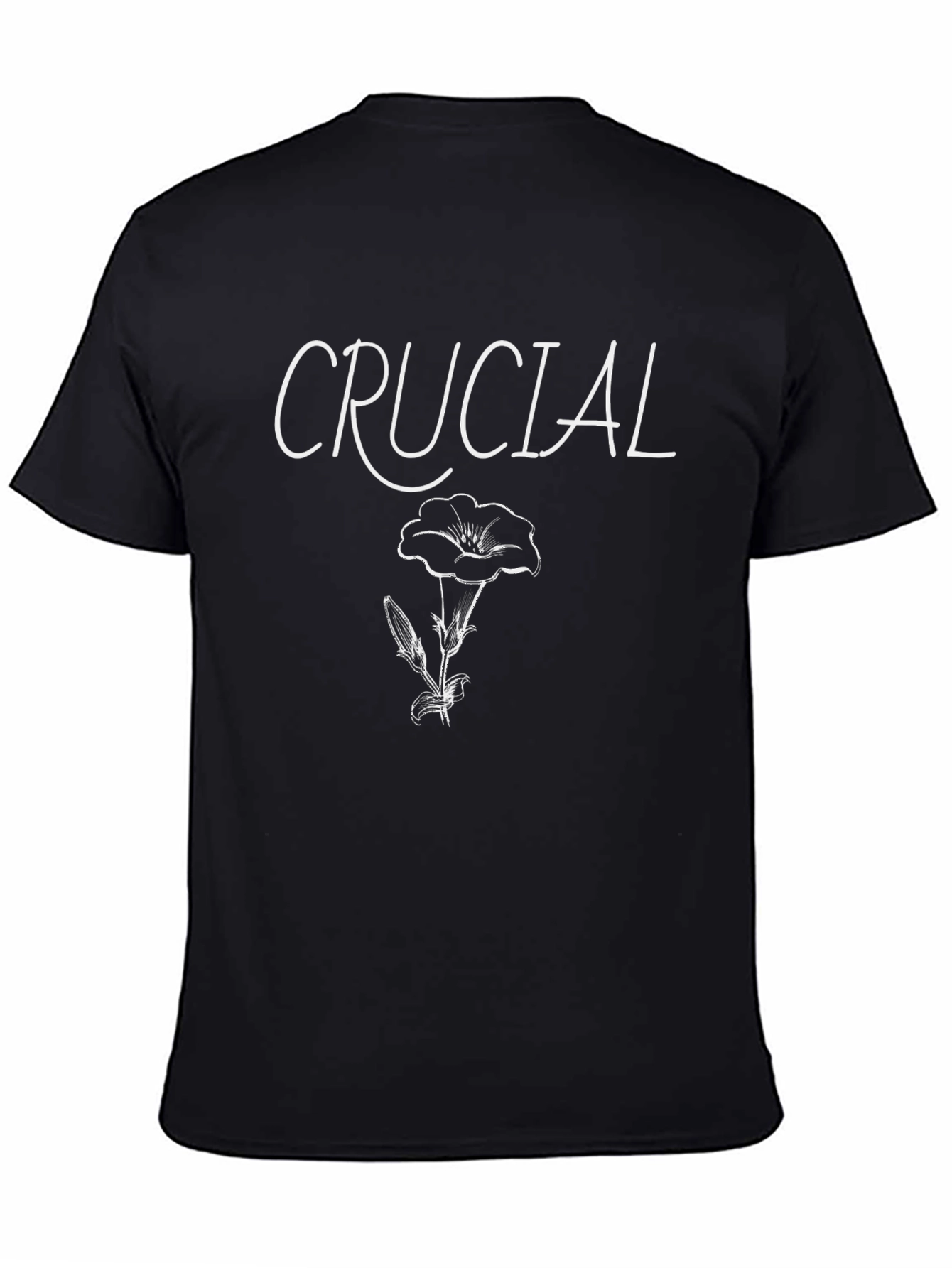 Crucial Floral Graphic Tee - Black