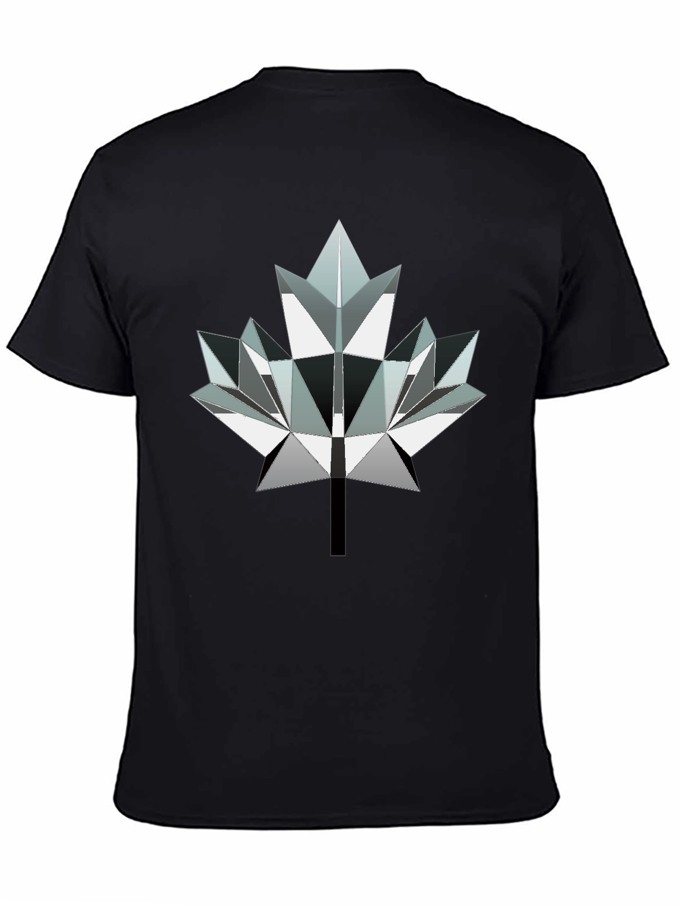Geometric Maple Leaf Graphic Tee - Modern Canada Style