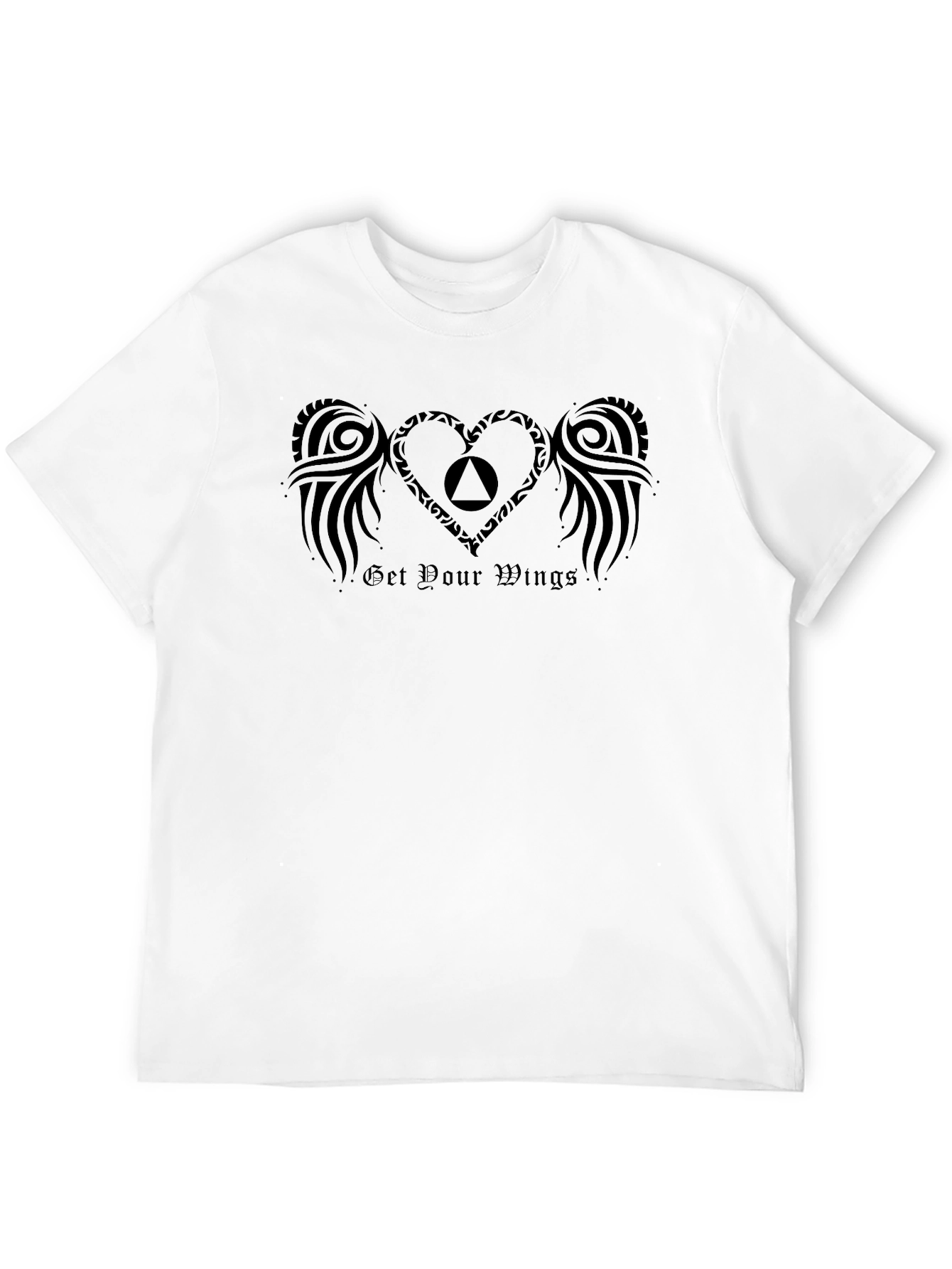 Tribal Heart Wings Graphic T-Shirt
