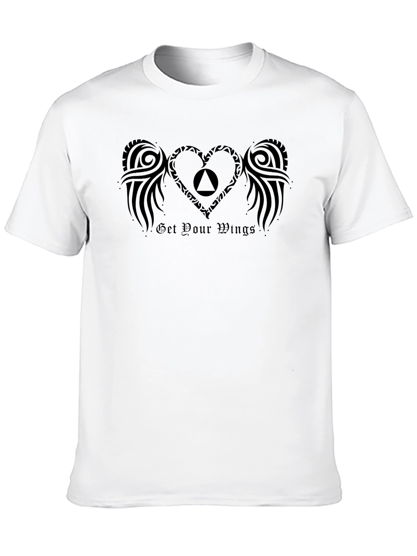 Tribal Heart Wings Graphic T-Shirt