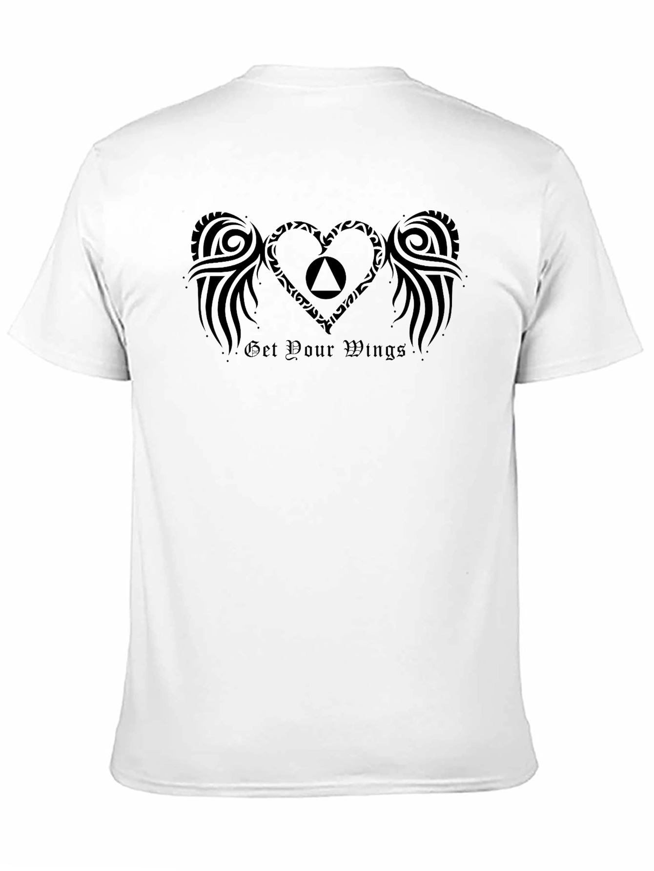 Tribal Heart Wings Graphic T-Shirt
