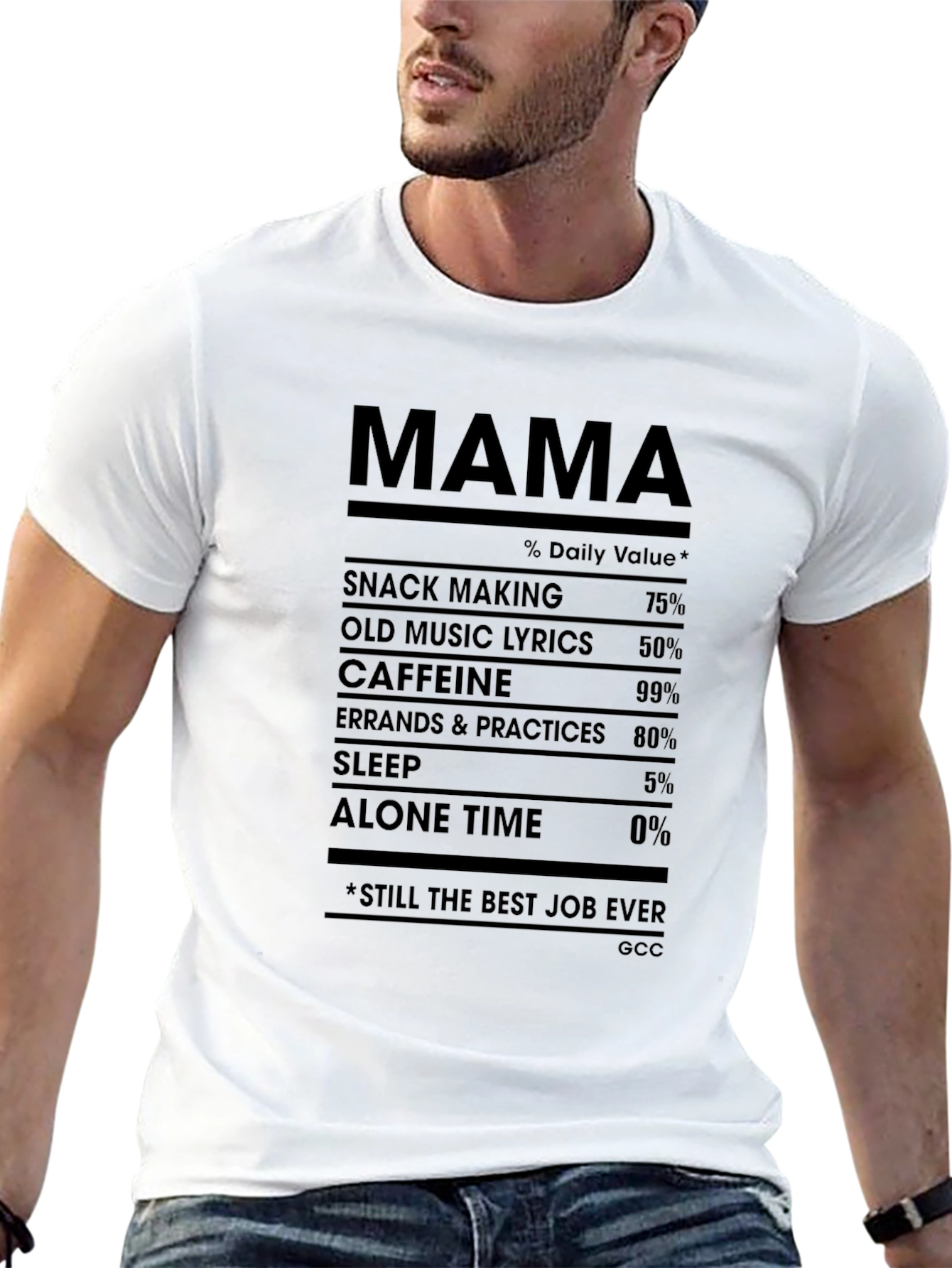 Mama Nutrition Facts Funny Mothers Day T-Shirt