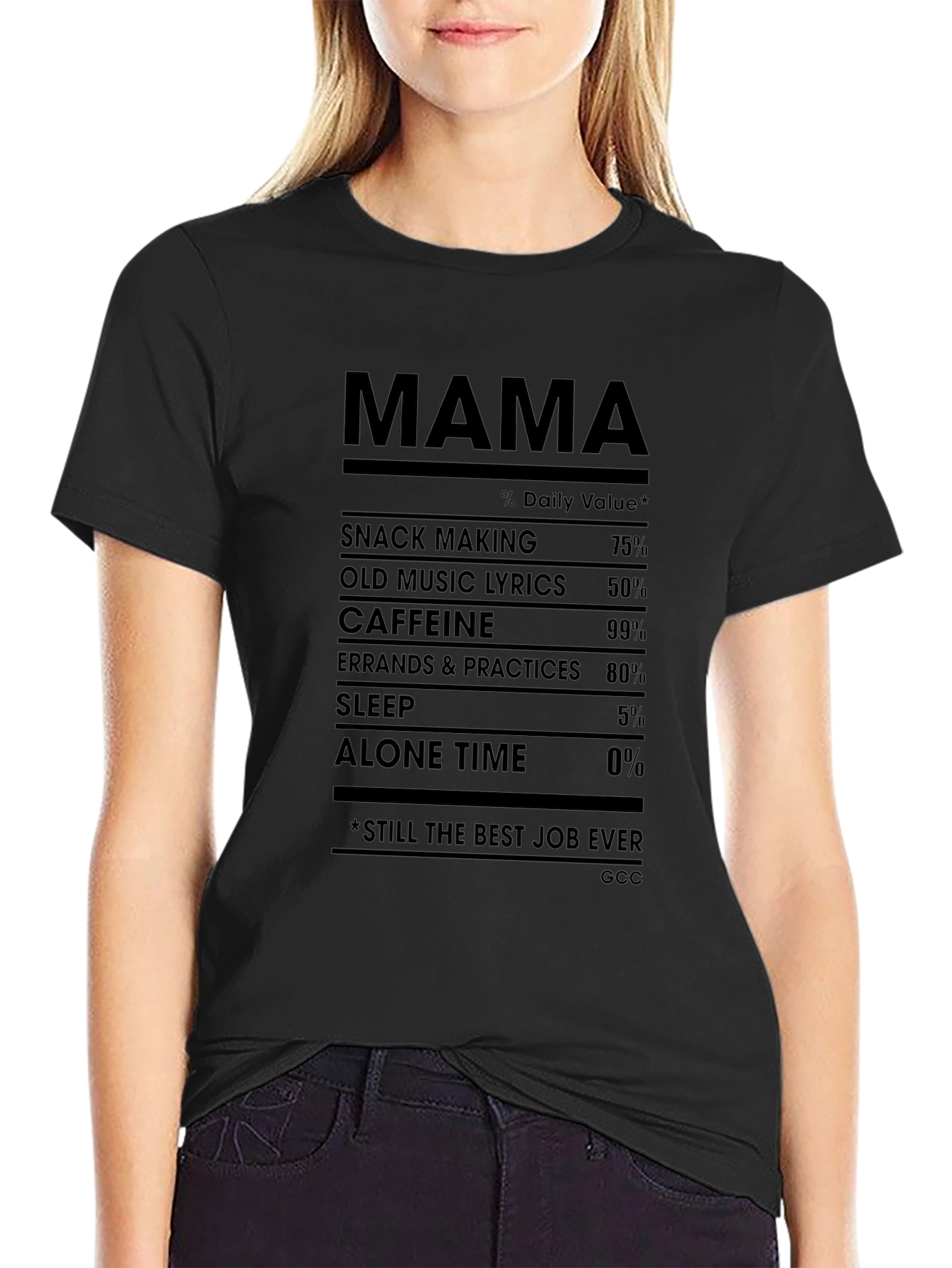 Mama Nutrition Facts Funny Mothers Day T-Shirt
