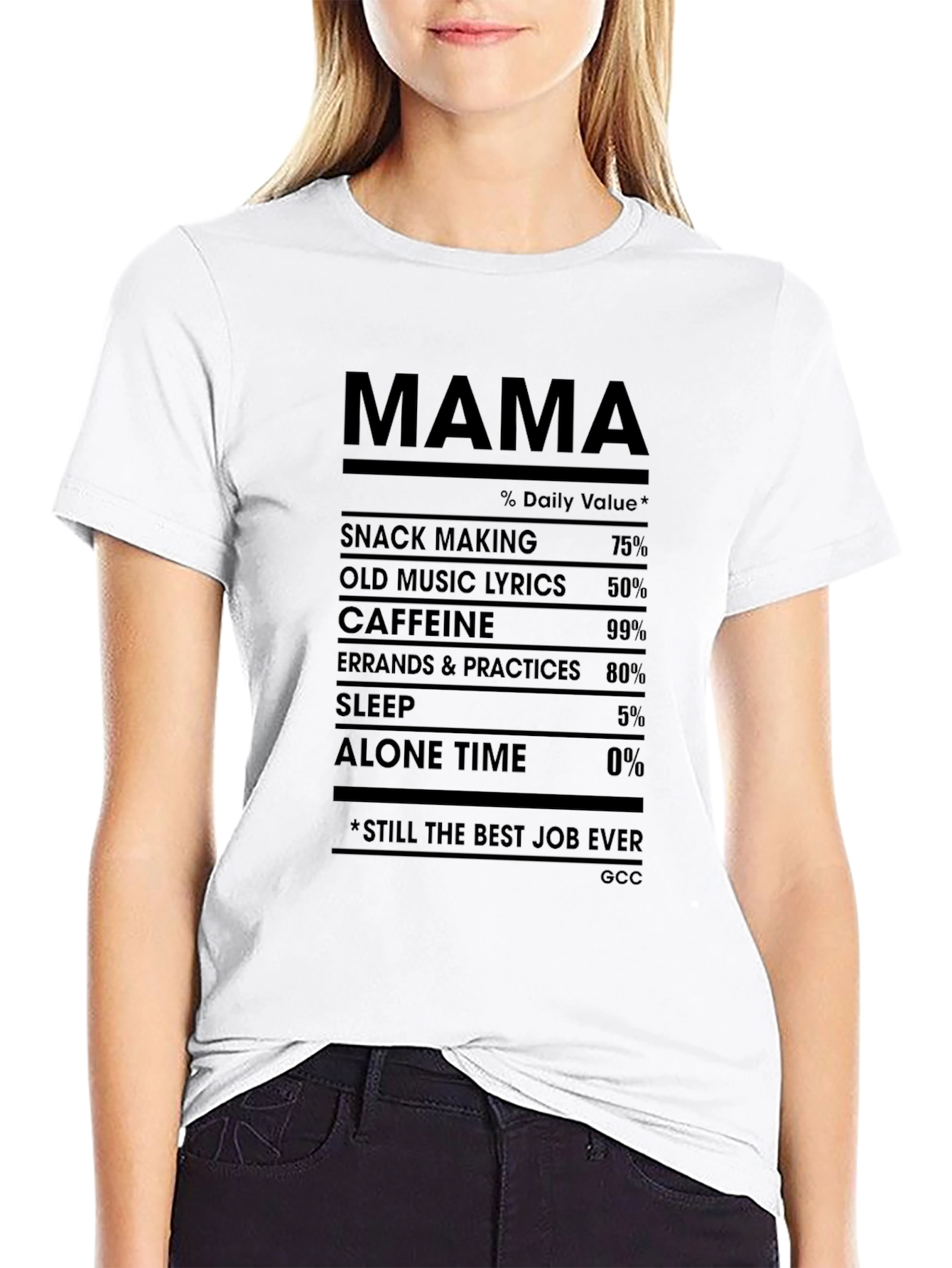Mama Nutrition Facts Funny Mothers Day T-Shirt