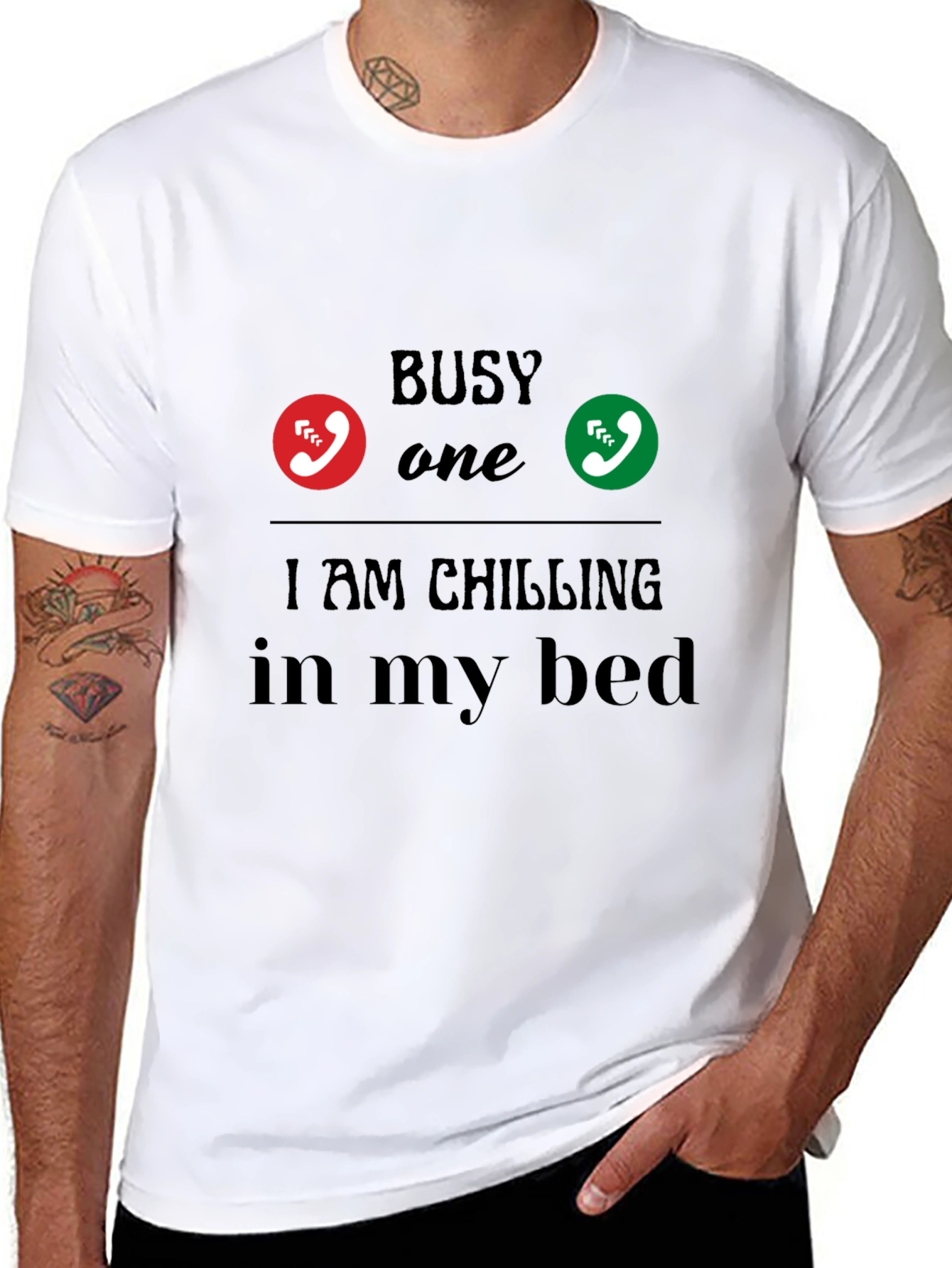 Busy Chilling in Bed Graphic Tee