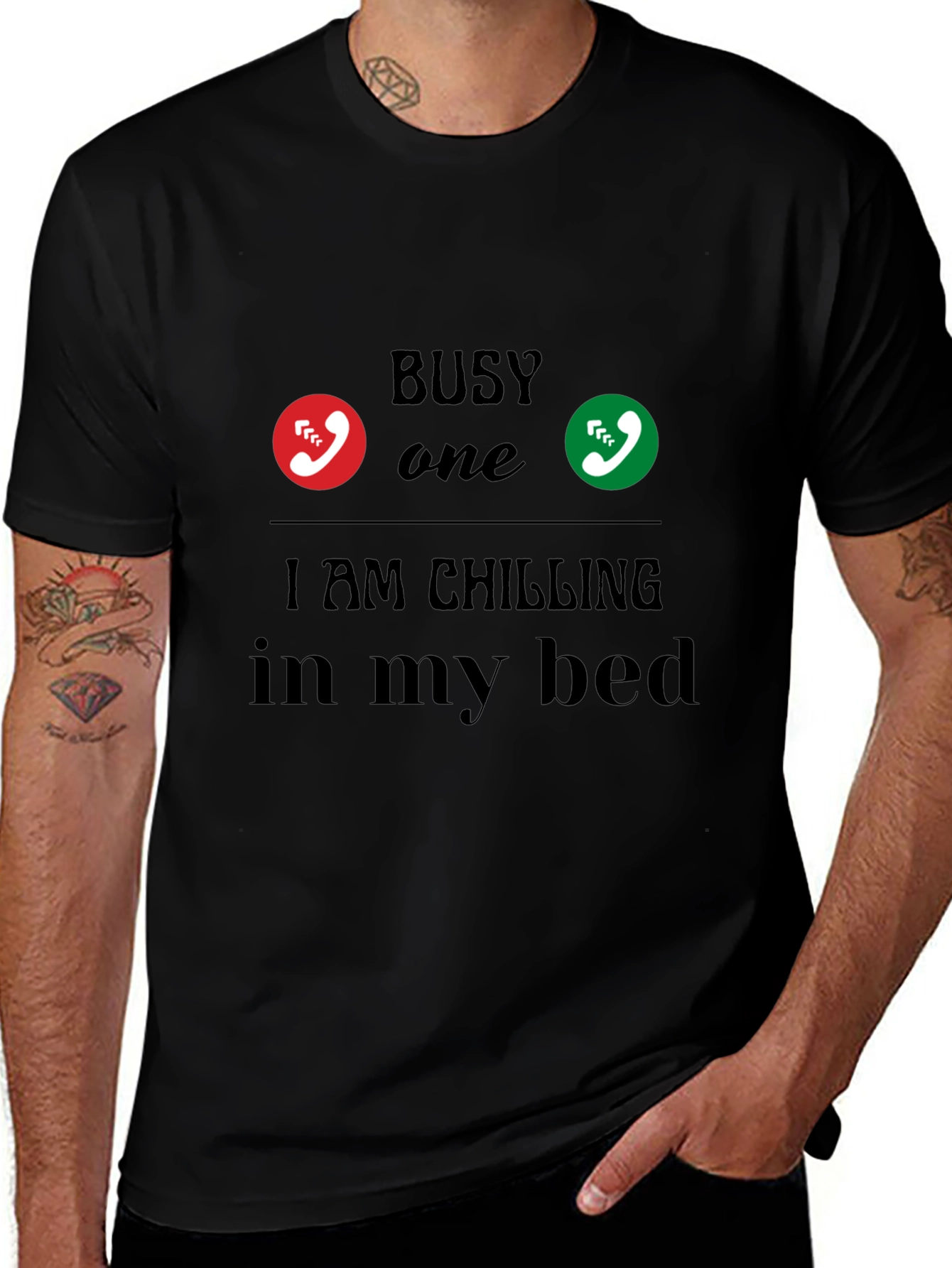 Busy Chilling in Bed Graphic Tee