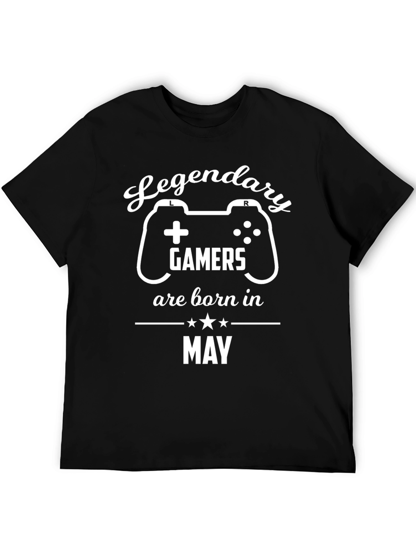Legendary Gamers Born in May Black T-Shirt