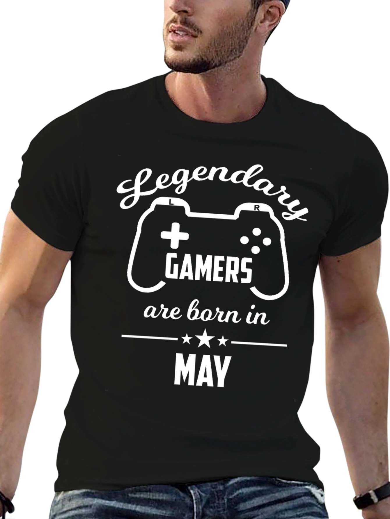 Legendary Gamers Born in May Black T-Shirt