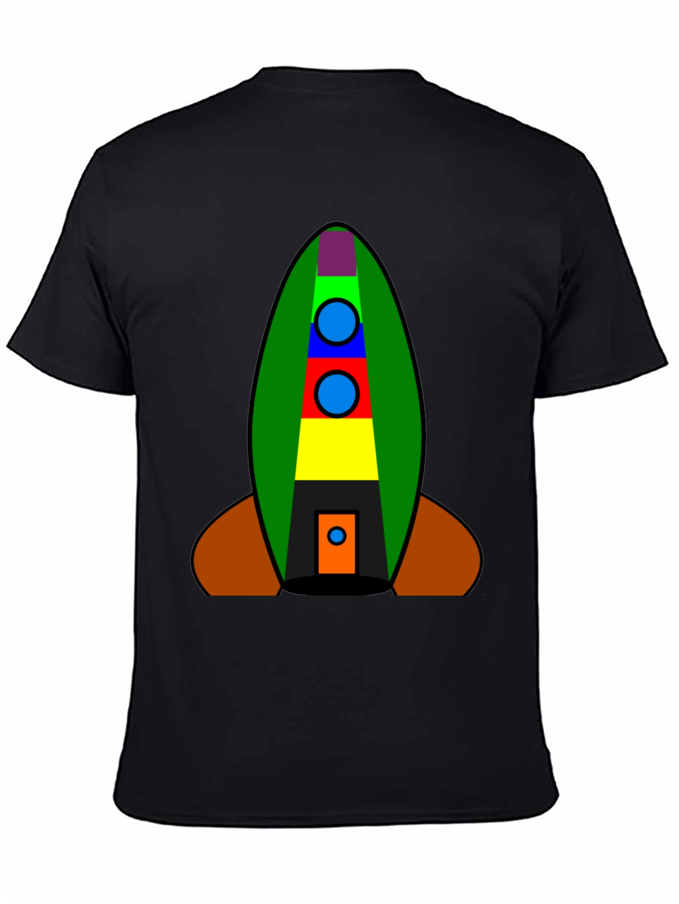Geometric Rocket Graphic Tee - Bold & Fun Design