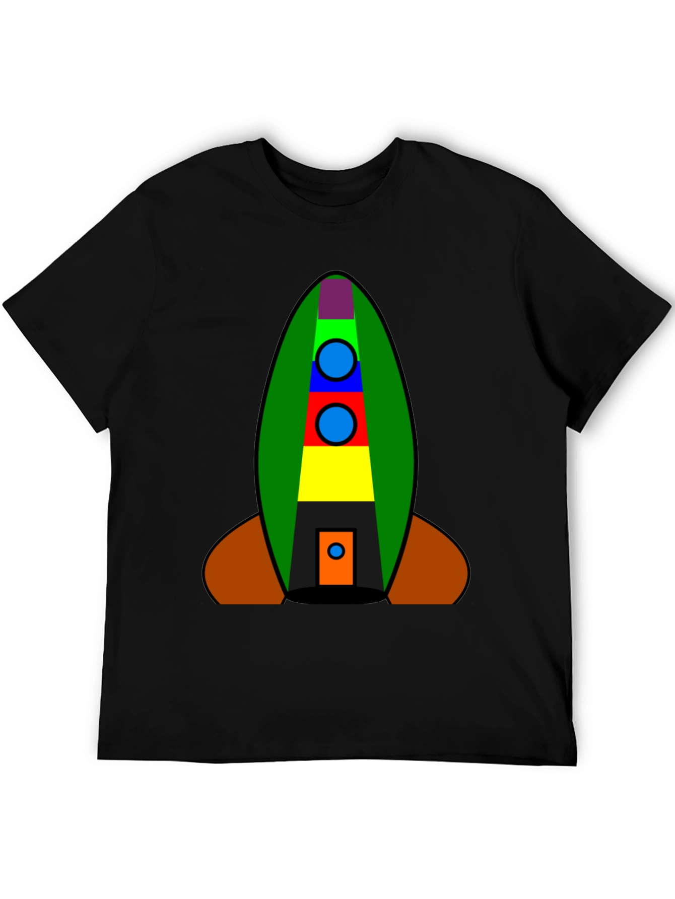 Geometric Rocket Graphic Tee - Bold & Fun Design