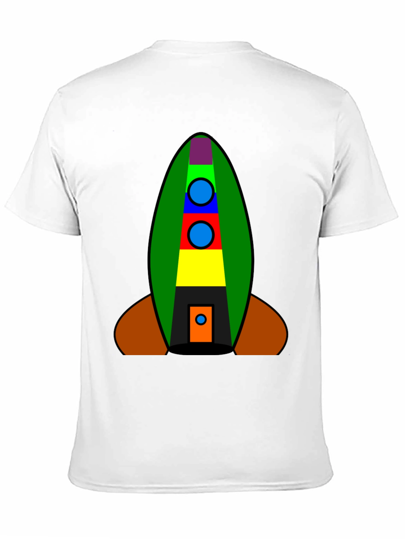 Geometric Rocket Graphic Tee - Bold & Fun Design