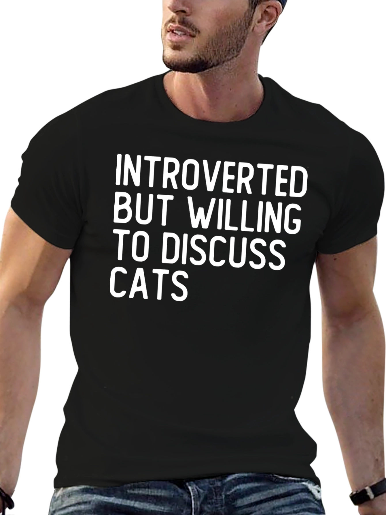 Introverted Cat Lover T-Shirt - Funny & Comfy Tee
