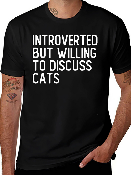Introverted Cat Lover T-Shirt - Funny & Comfy Tee
