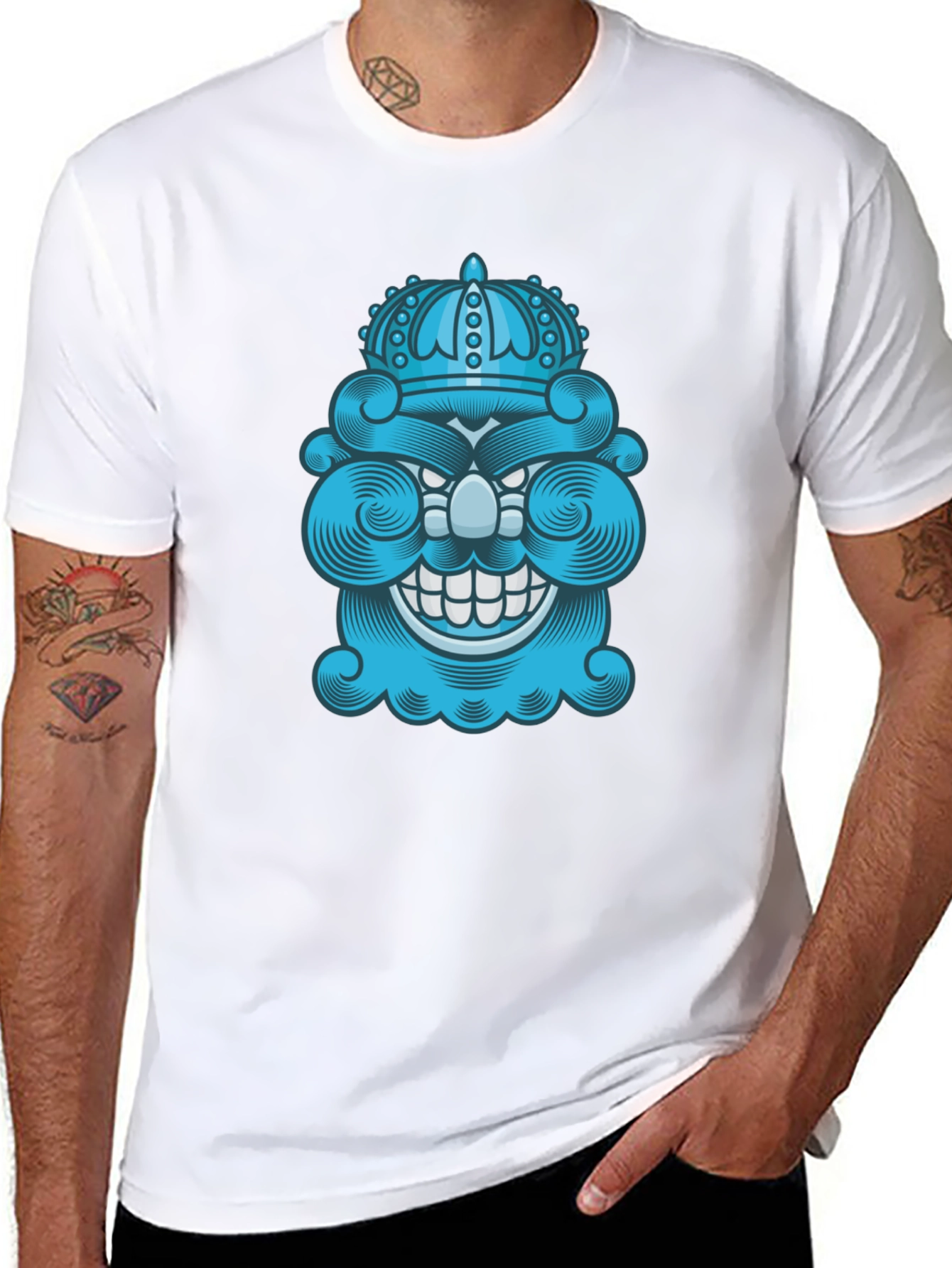 King Grin Graphic Tee - Quirky Mens Shirt