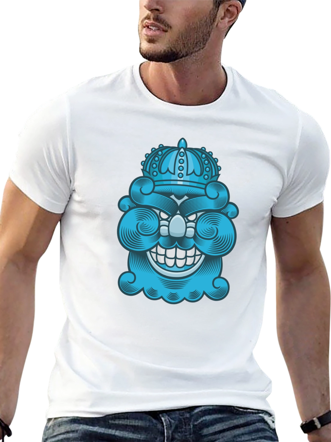 King Grin Graphic Tee - Quirky Mens Shirt