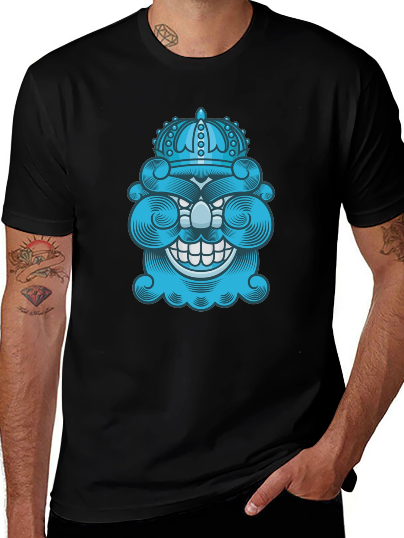 King Grin Graphic Tee - Quirky Mens Shirt