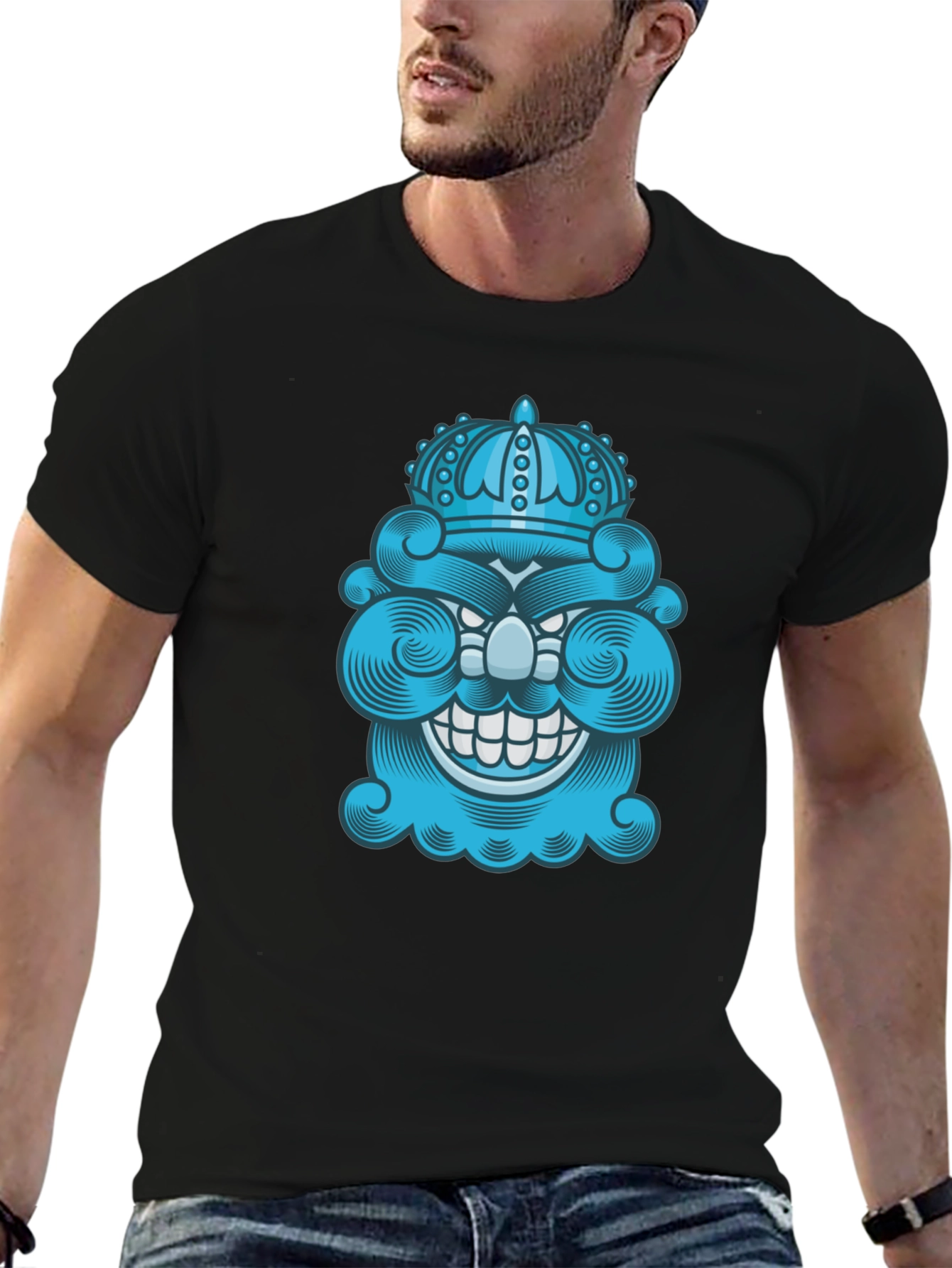 King Grin Graphic Tee - Quirky Mens Shirt