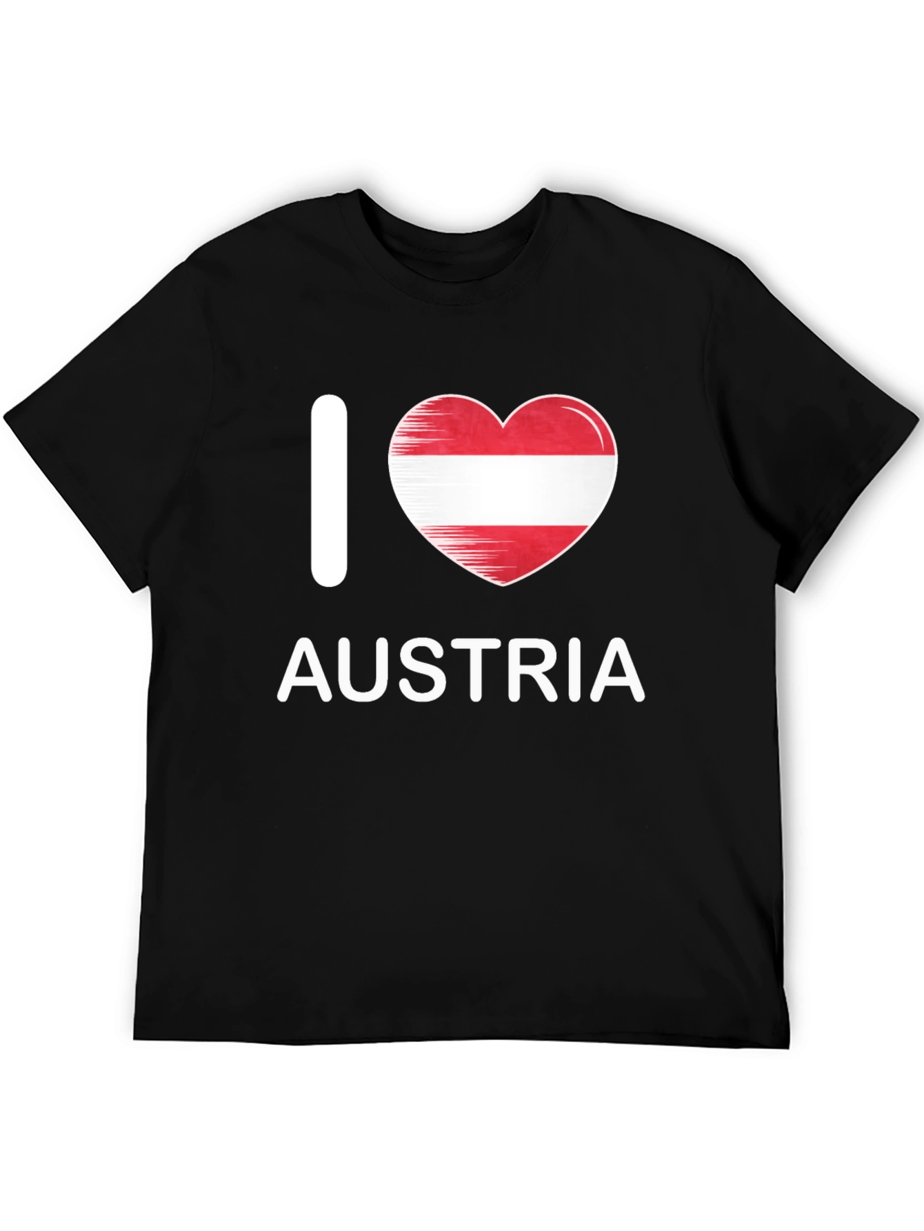 I Love Austria T-Shirt - Austrian Flag Heart Tee