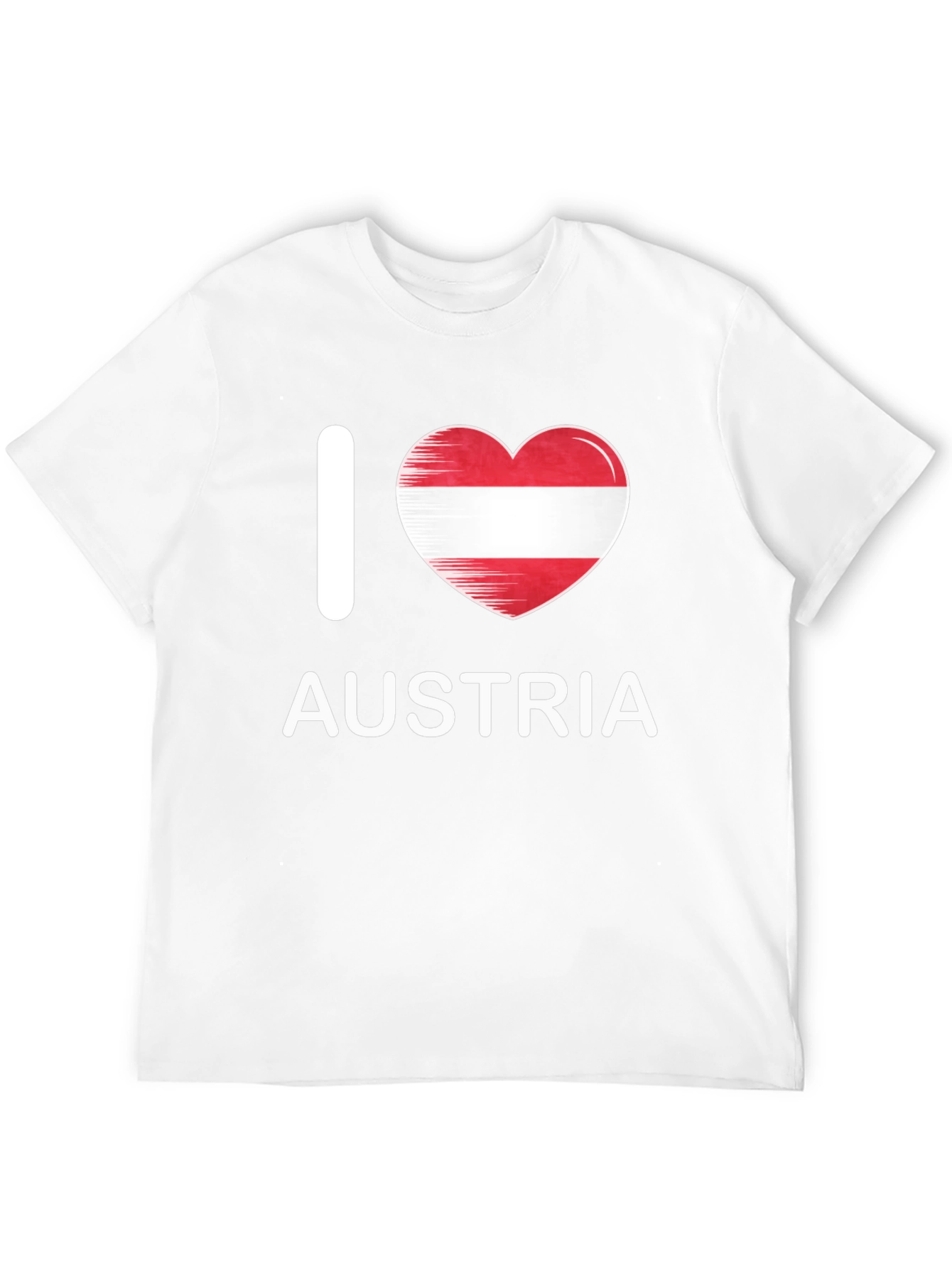I Love Austria T-Shirt - Austrian Flag Heart Tee
