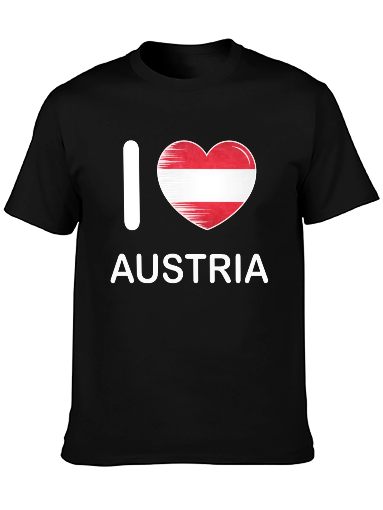 I Love Austria T-Shirt - Austrian Flag Heart Tee