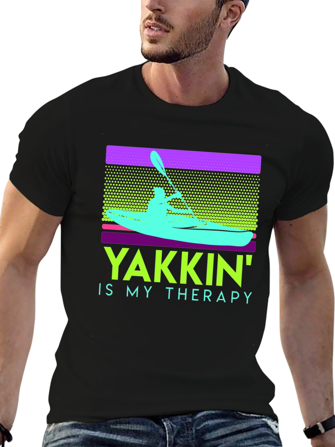 Yakkin Is My Therapy T-Shirt Kayak Paddling