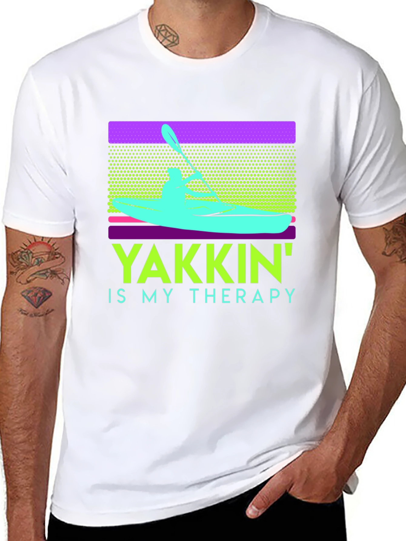 Yakkin Is My Therapy T-Shirt Kayak Paddling