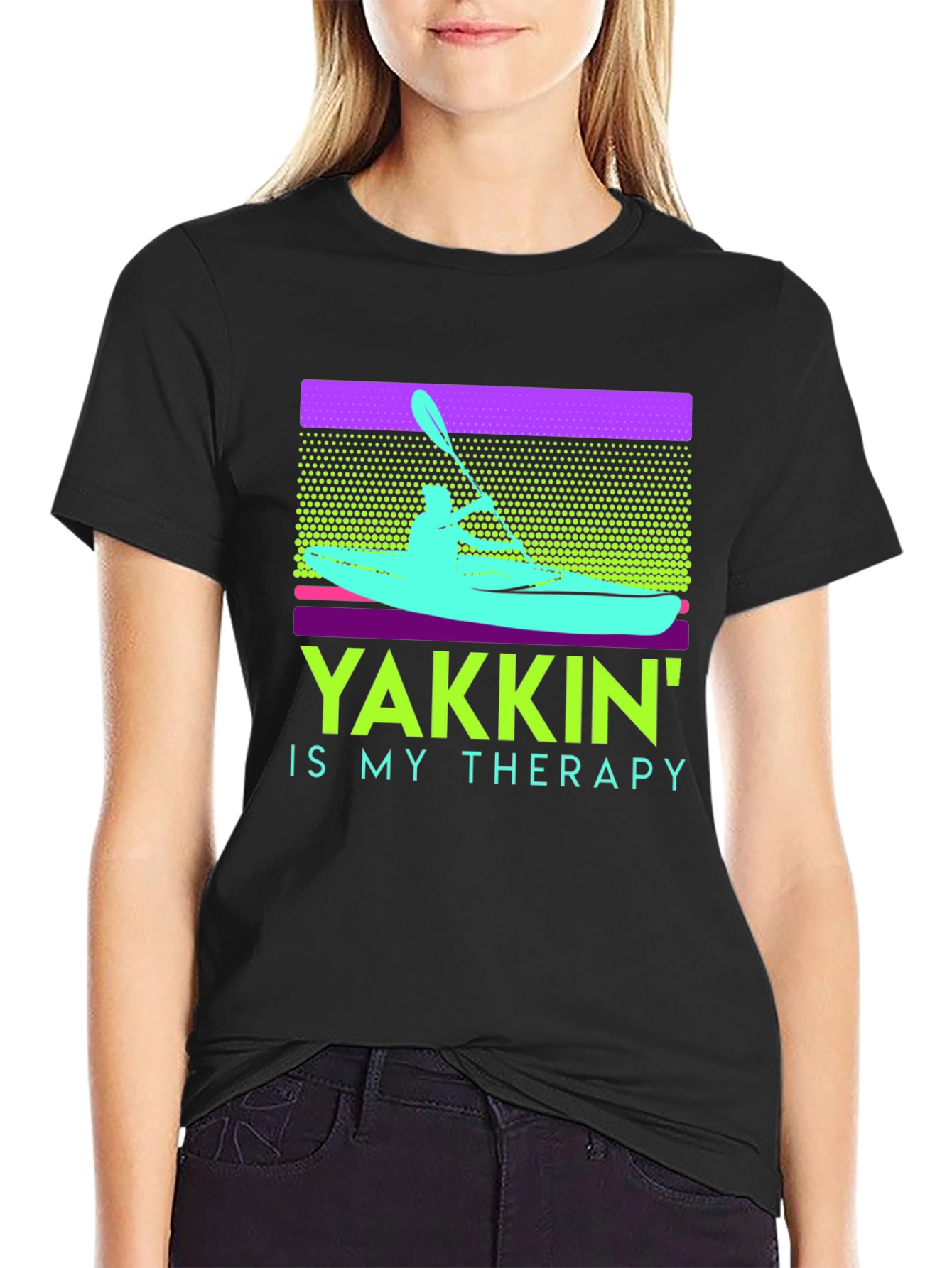 Yakkin Is My Therapy T-Shirt Kayak Paddling