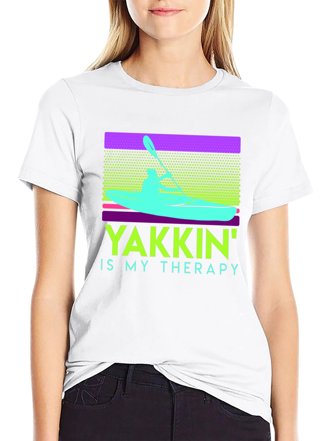 Yakkin Is My Therapy T-Shirt Kayak Paddling