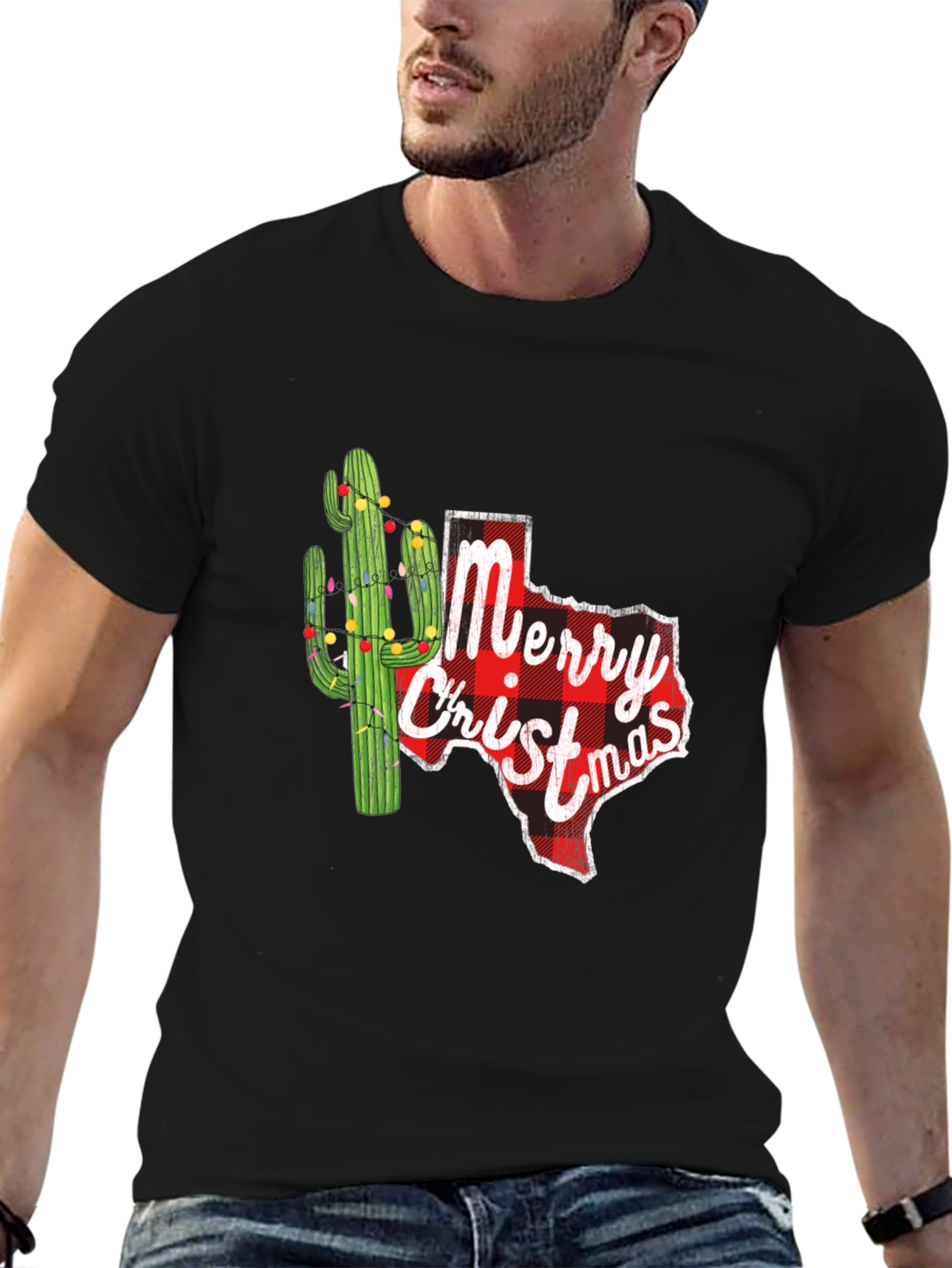 Texas Christmas Cactus Graphic Tee
