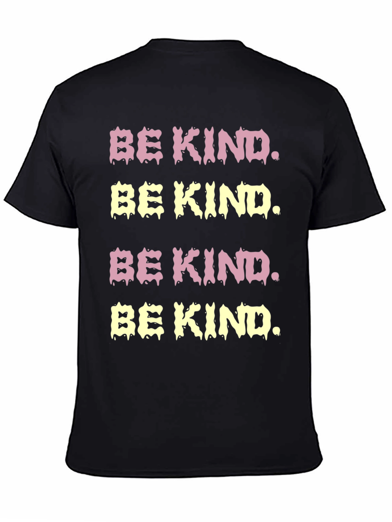 Be Kind Graphic Tee - Black Cotton Casual T-Shirt