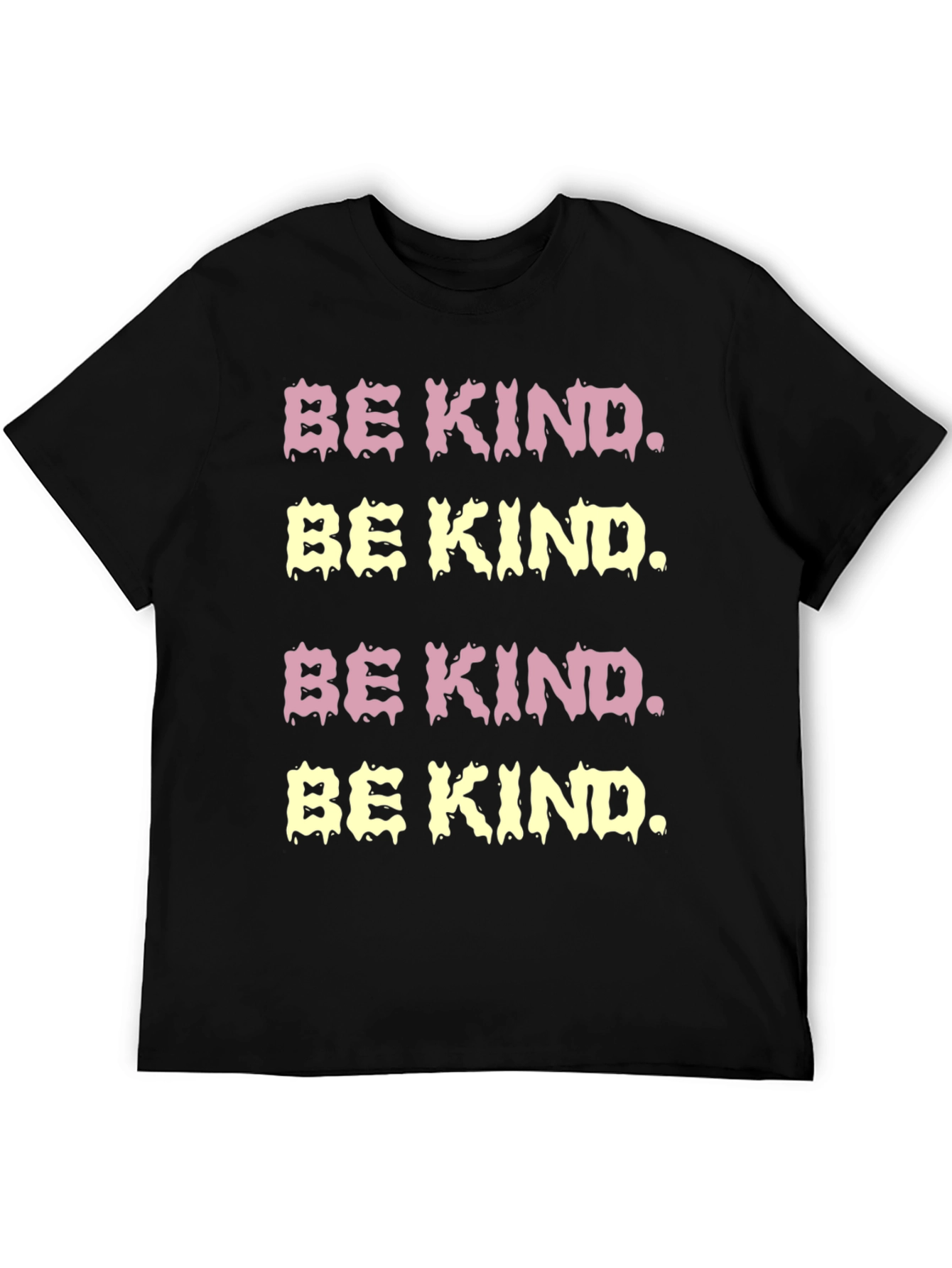Be Kind Graphic Tee - Black Cotton Casual T-Shirt