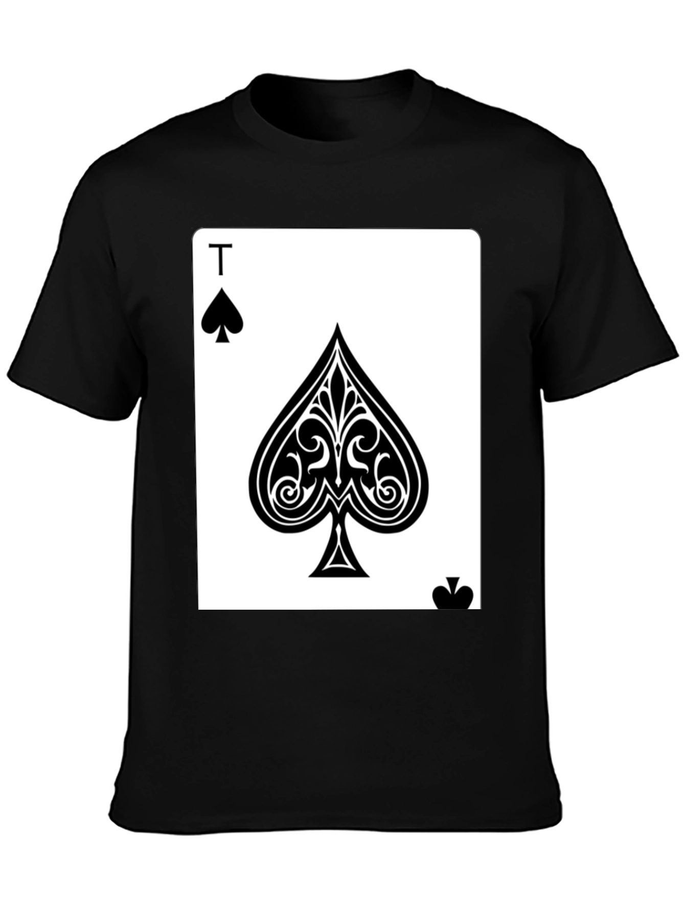 Ace of Spades Black T-Shirt - Poker Card Tee