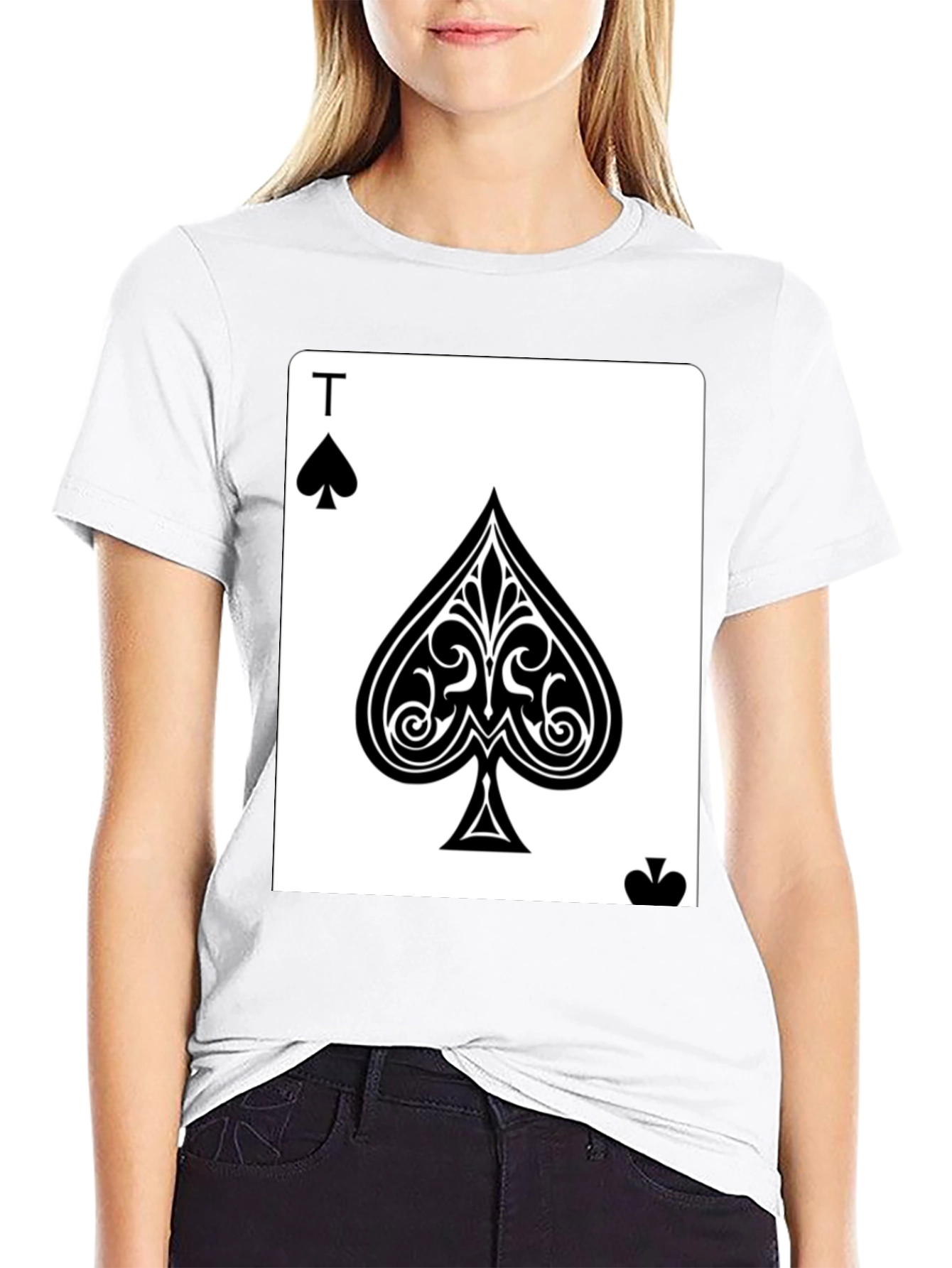 Ace of Spades Black T-Shirt - Poker Card Tee